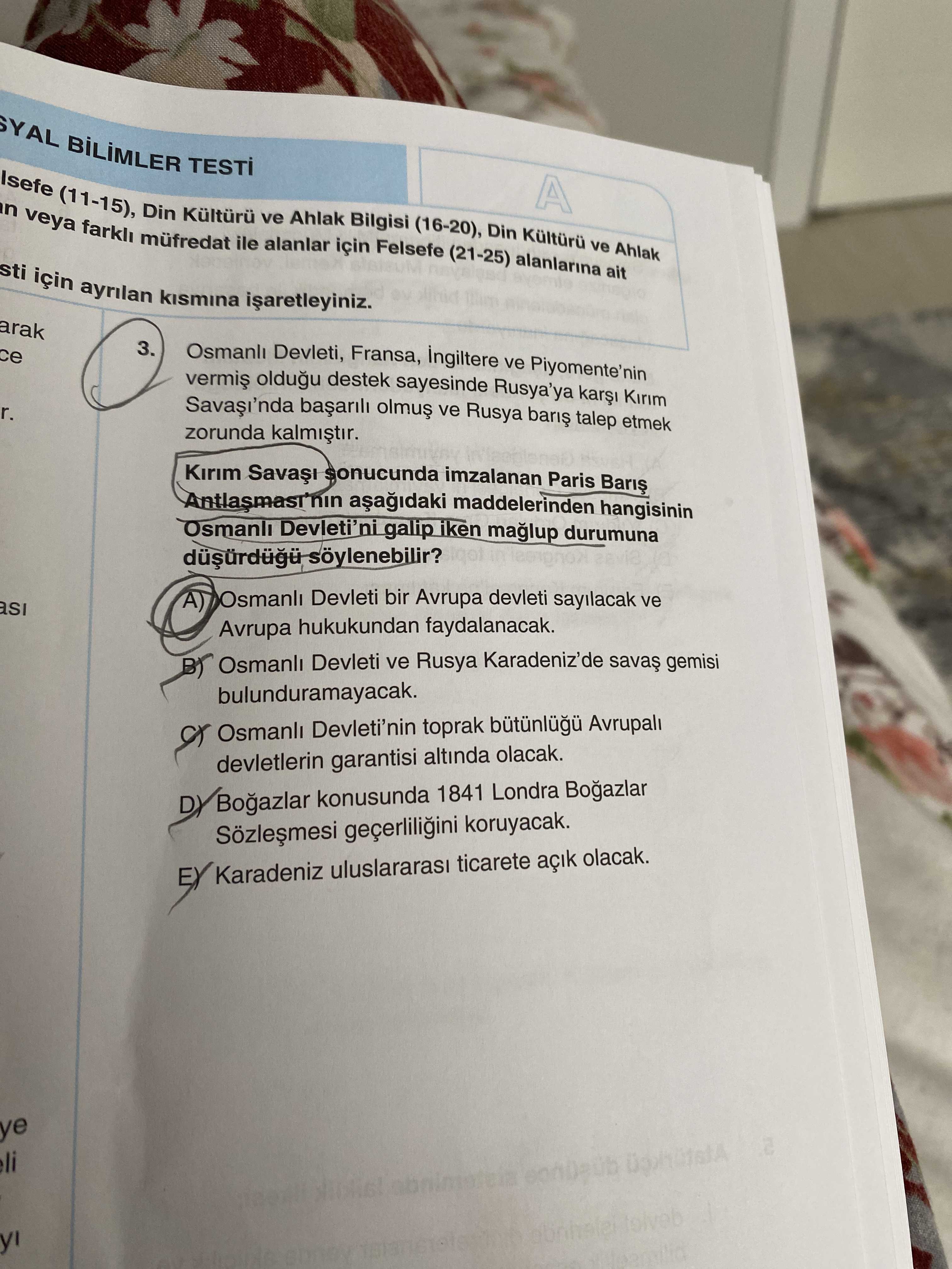 Osmanlı Devleti, Fransa, İngiltere ve Piyomonte'nin vermiş olduğu destek sayesinde Rusya'ya karşı