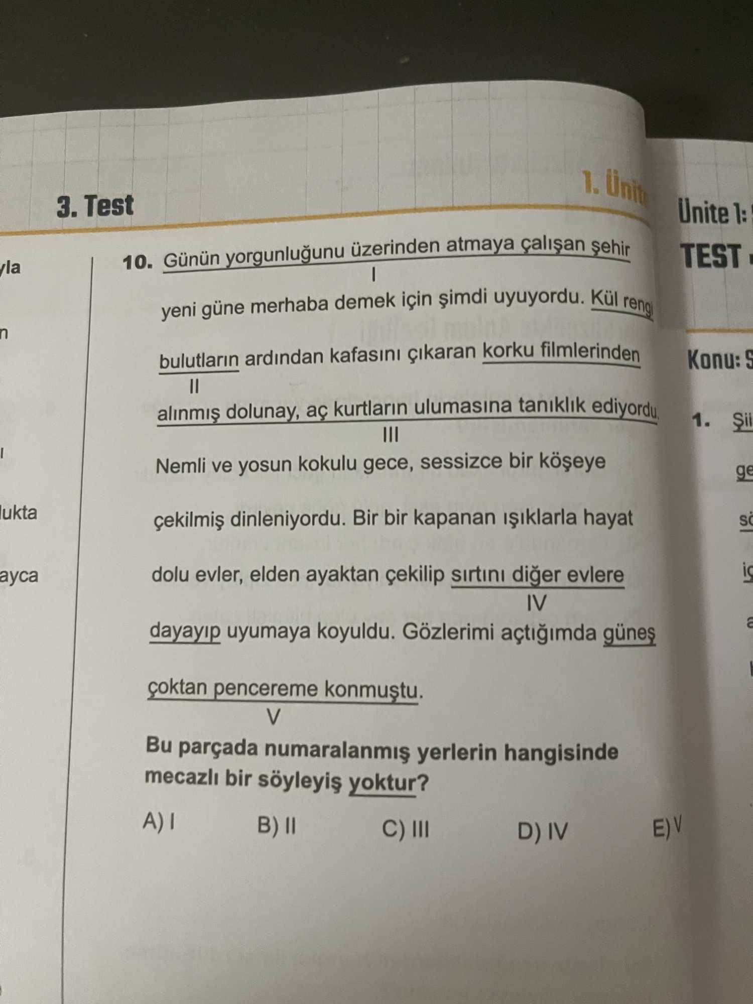 Günün yorgunluğunu üzerinden atmaya çalışan şehir I yeni güne merhaba demek için şimdi uyuyordu. Kül