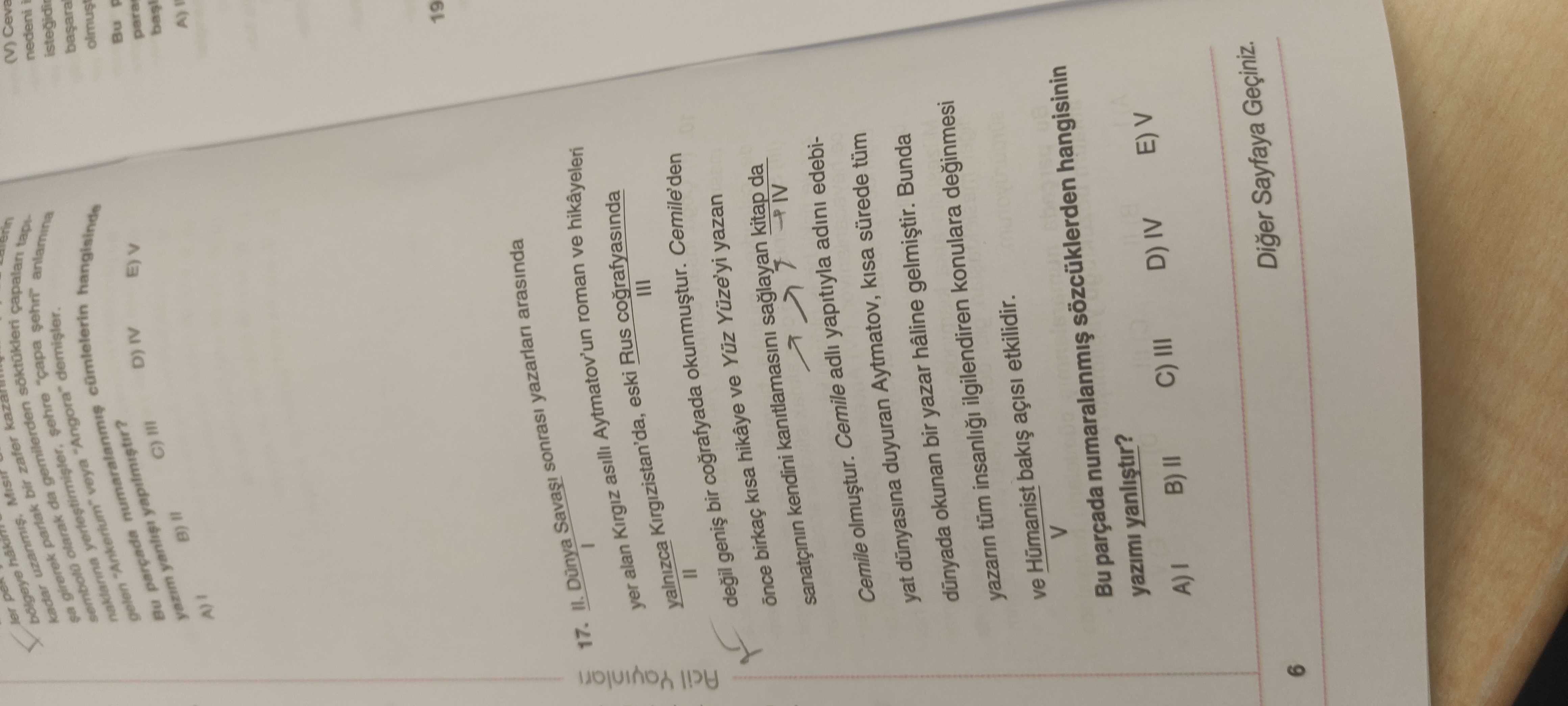 II. Dünya Savaşı sonrası yazarları arasında I yer alan Kırgız asıllı Aytmatov'un roman ve hikâyeleri