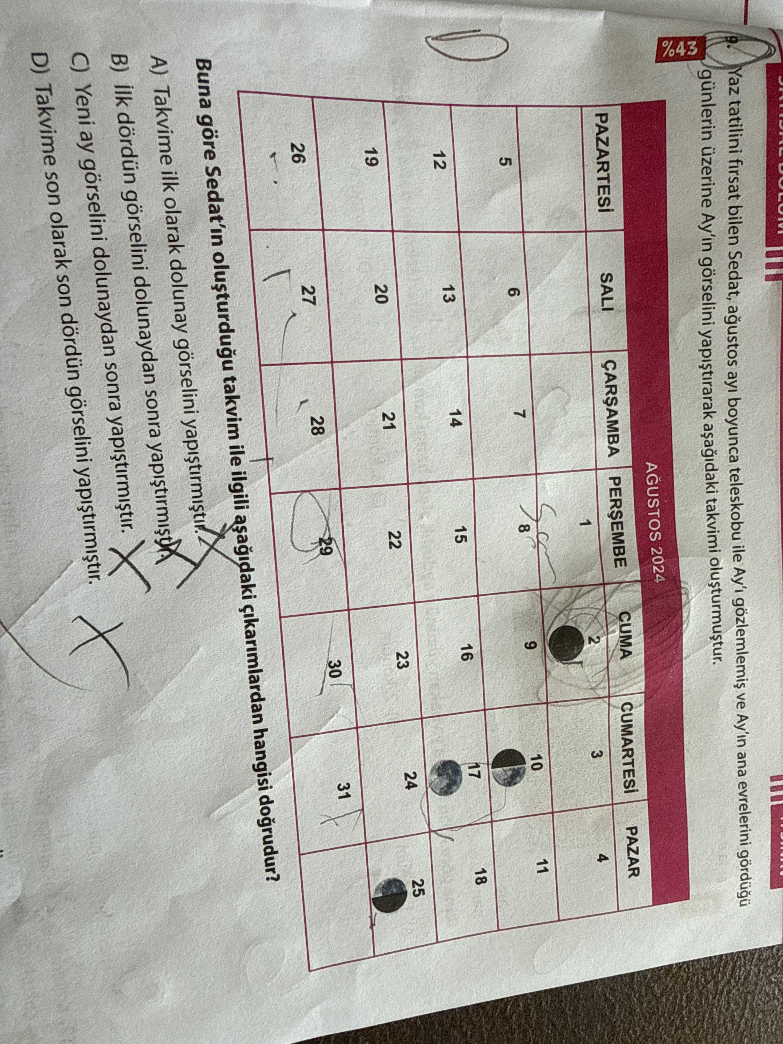 Yaz tatilini fırsat bilen Sedat, ağustos ayı boyunca teleskobu ile Ay'ı gözlemlemiş ve Ay'ın ana