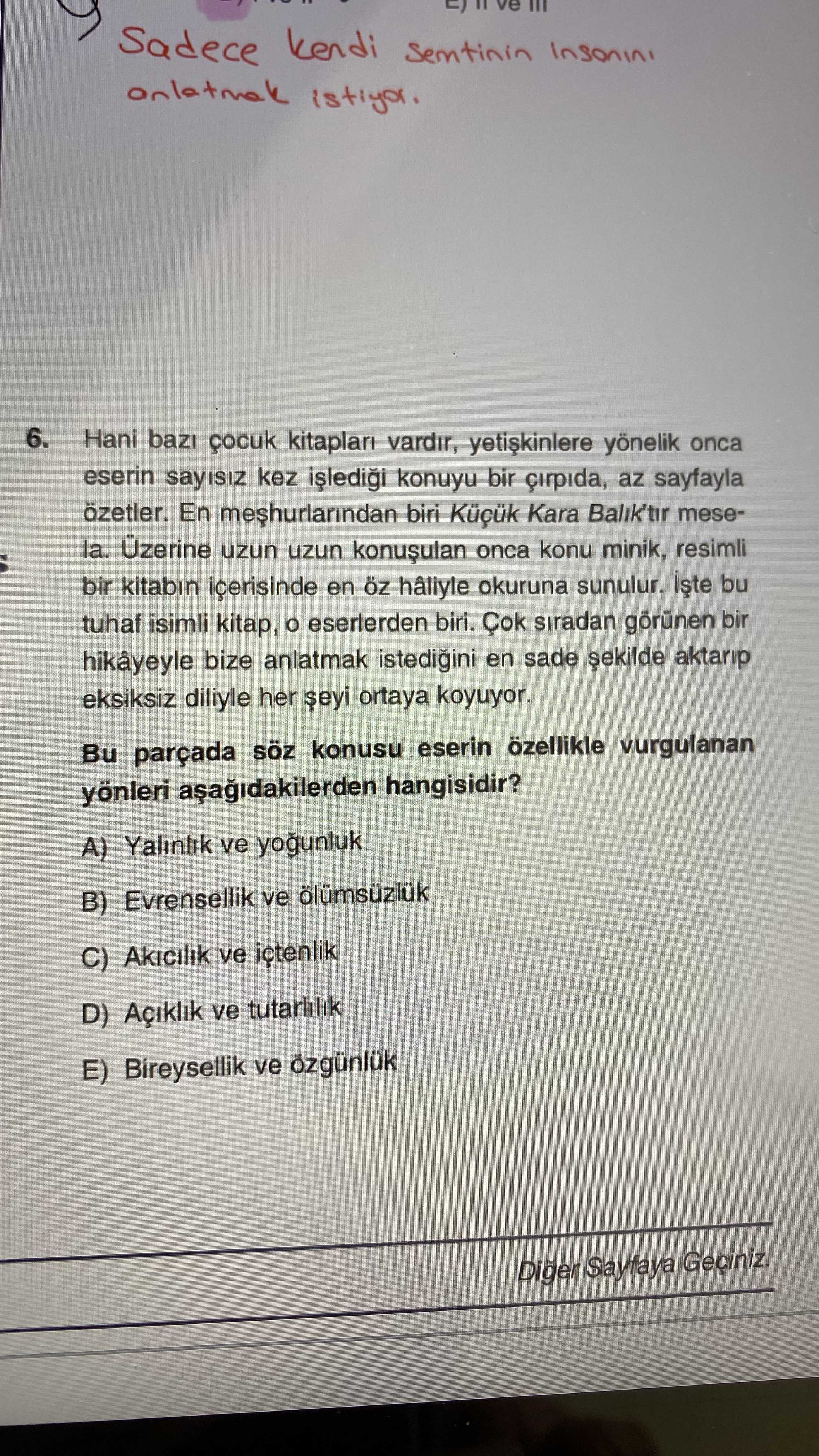 Hani bazı çocuk kitapları vardır, yetişkinlere yönelik onca eserin sayısız kez işlediği konuyu bir
