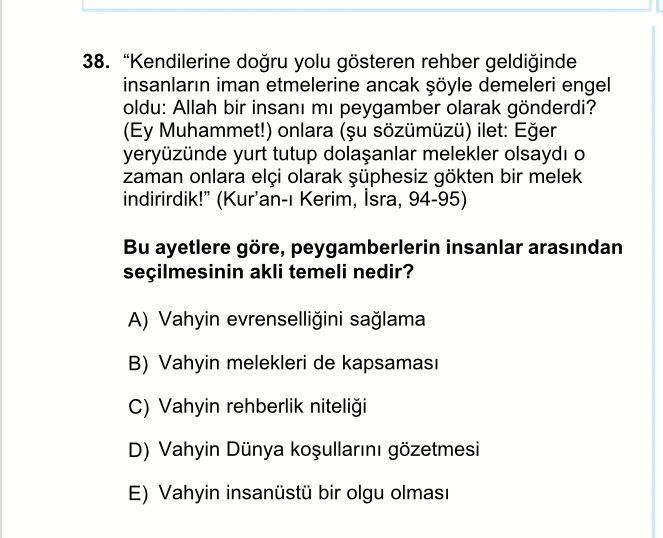 "Kendilerine doğru yolu gösteren rehber geldiğinde insanların iman etmelerine ancak şöyle demeleri