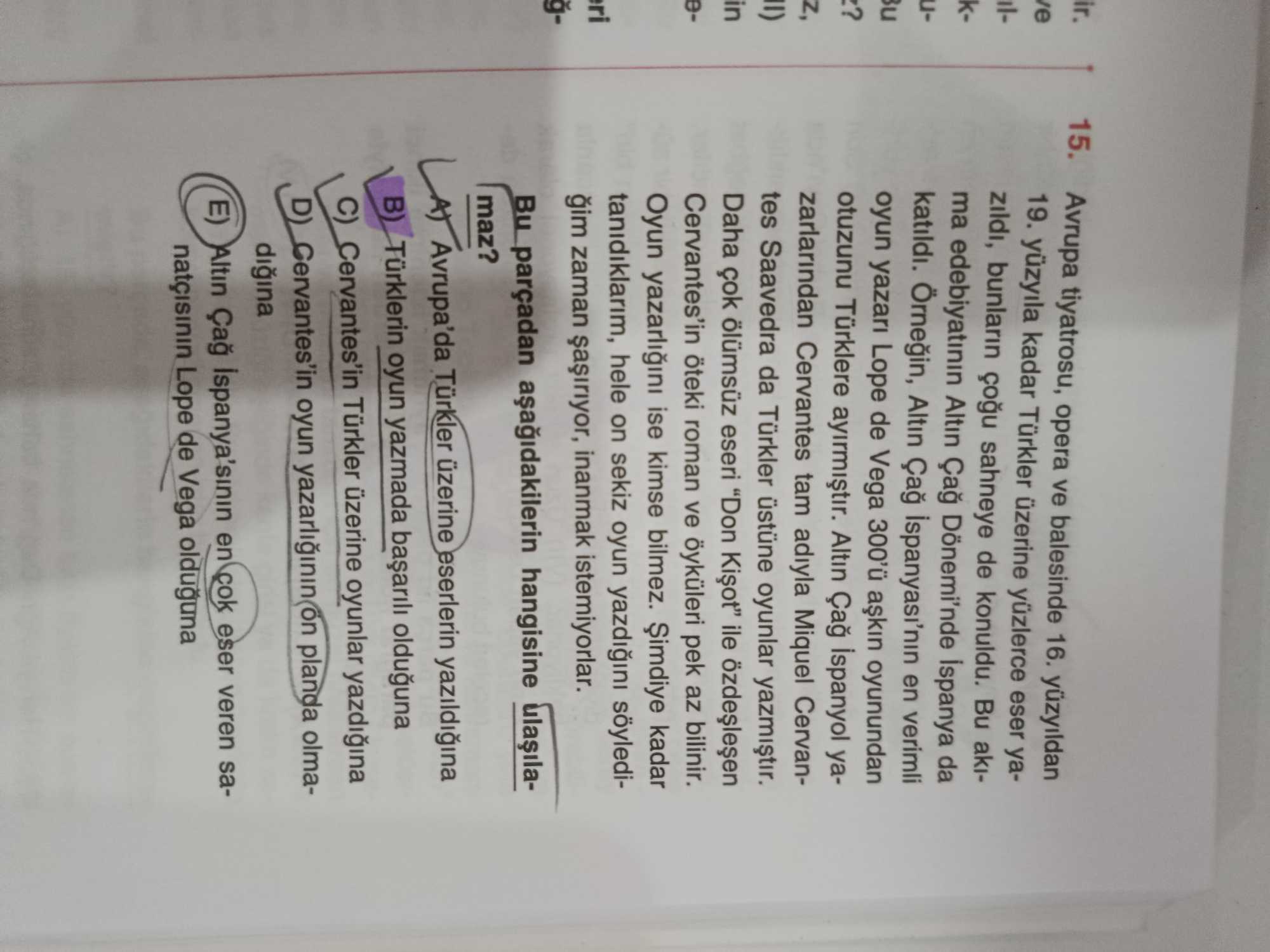 Avrupa tiyatrosu, opera ve balesinde 16. yüzyıldan 19. yüzyıla kadar Türkler üzerine yüzlerce eser