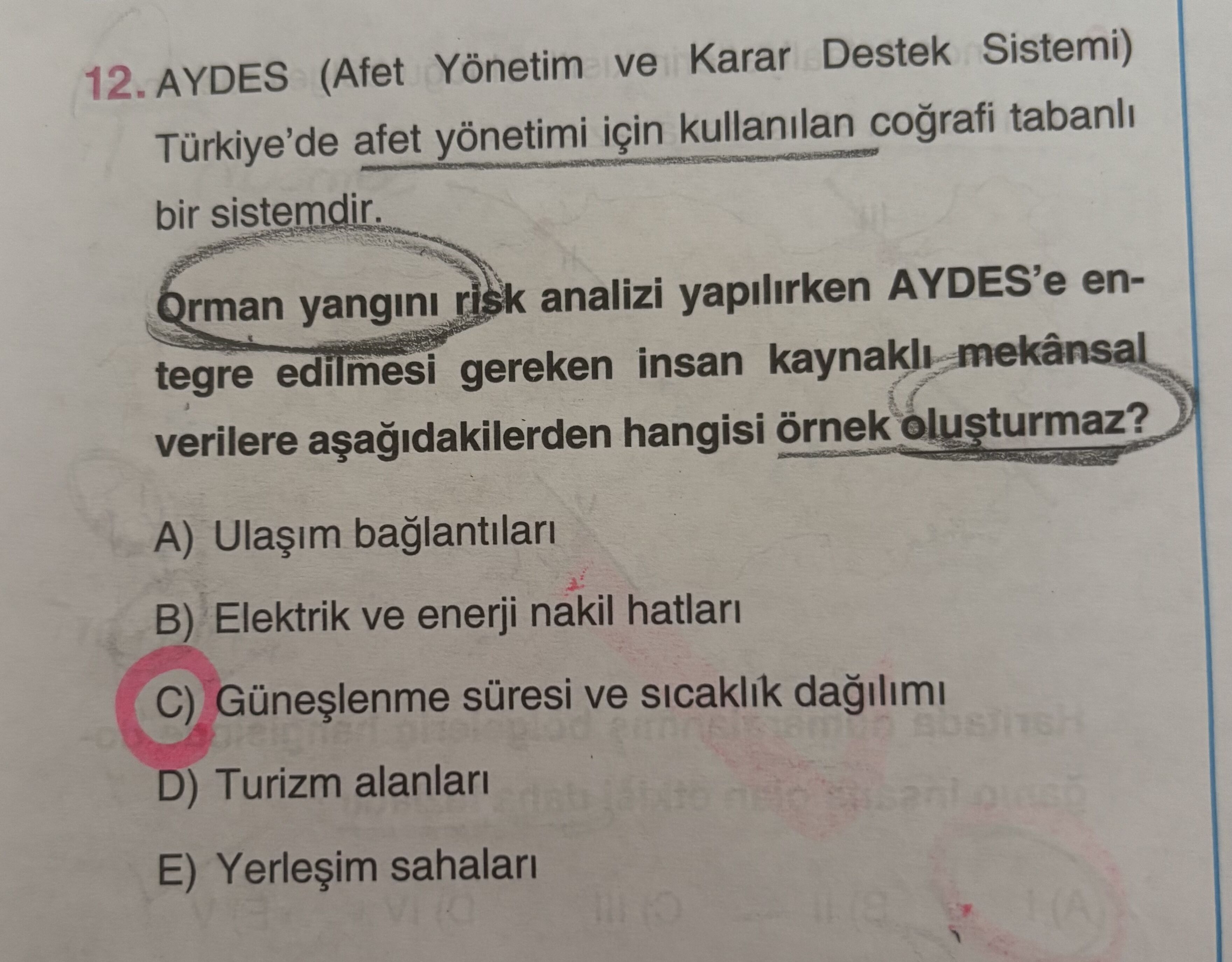 AYDES (Afet Yönetim ve Karar Destek Sistemi) Türkiye'de afet yönetimi için kullanılan coğrafi
