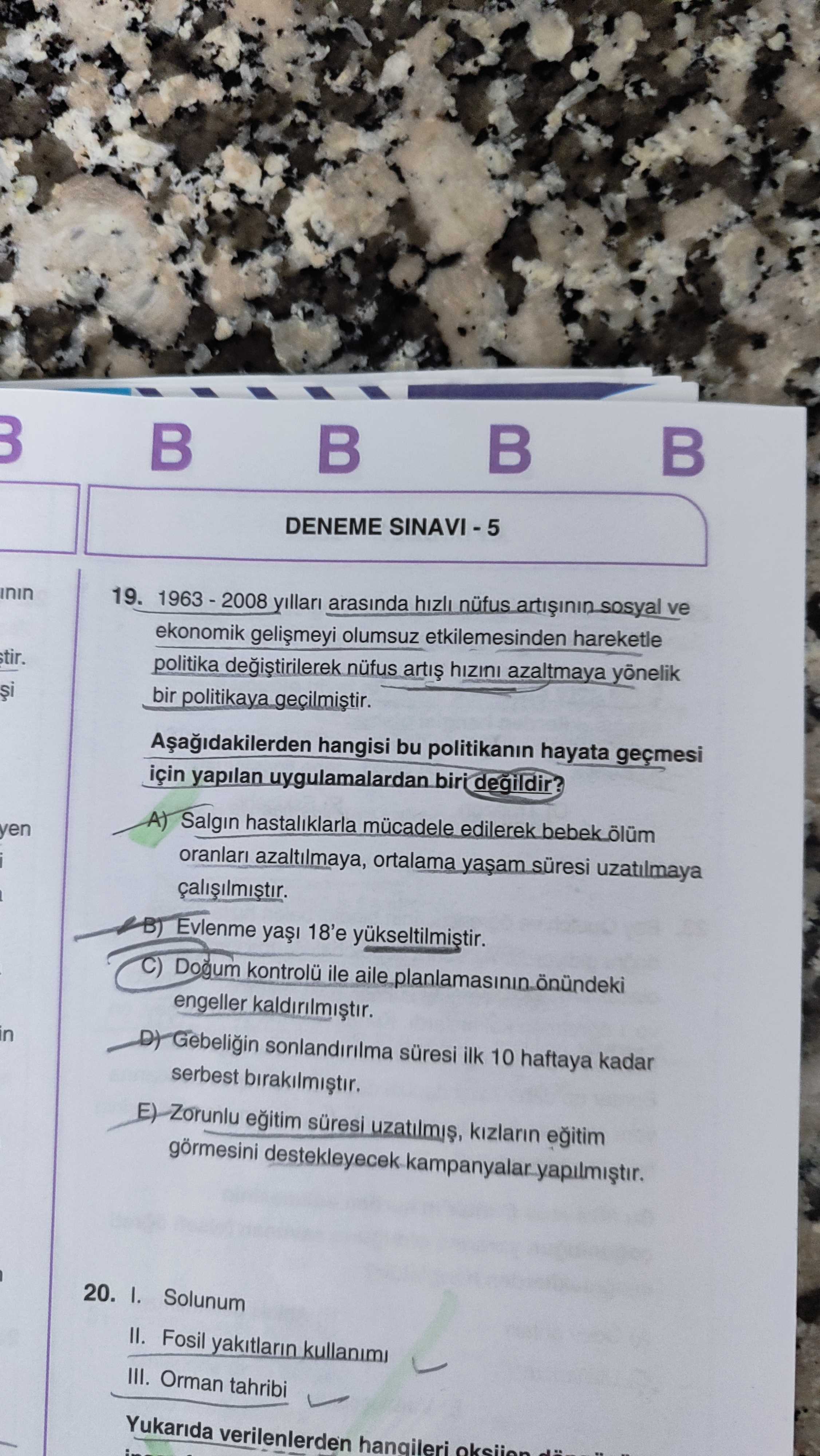 1963 - 2008 yılları arasında hızlı nüfus artışının sosyal ve ekonomik gelişmeyi olumsuz