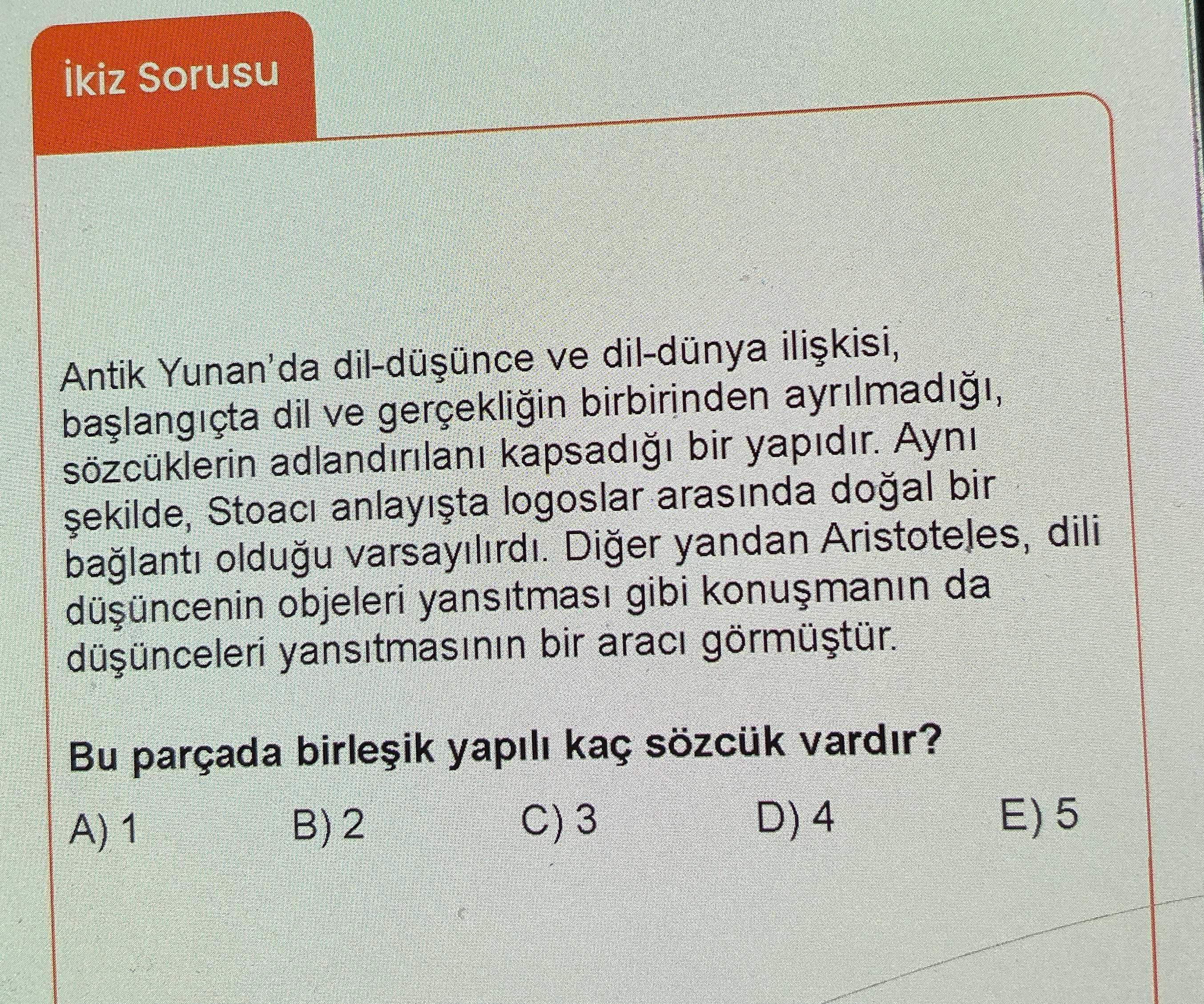 Antik Yunan'da dil-düşünce ve dil-dünya ilişkisi, başlangıçta dil ve gerçekliğin birbirinden