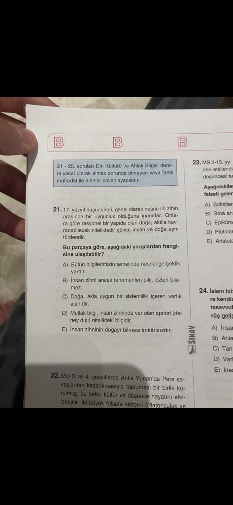 Felsefe (10. Sınıf)