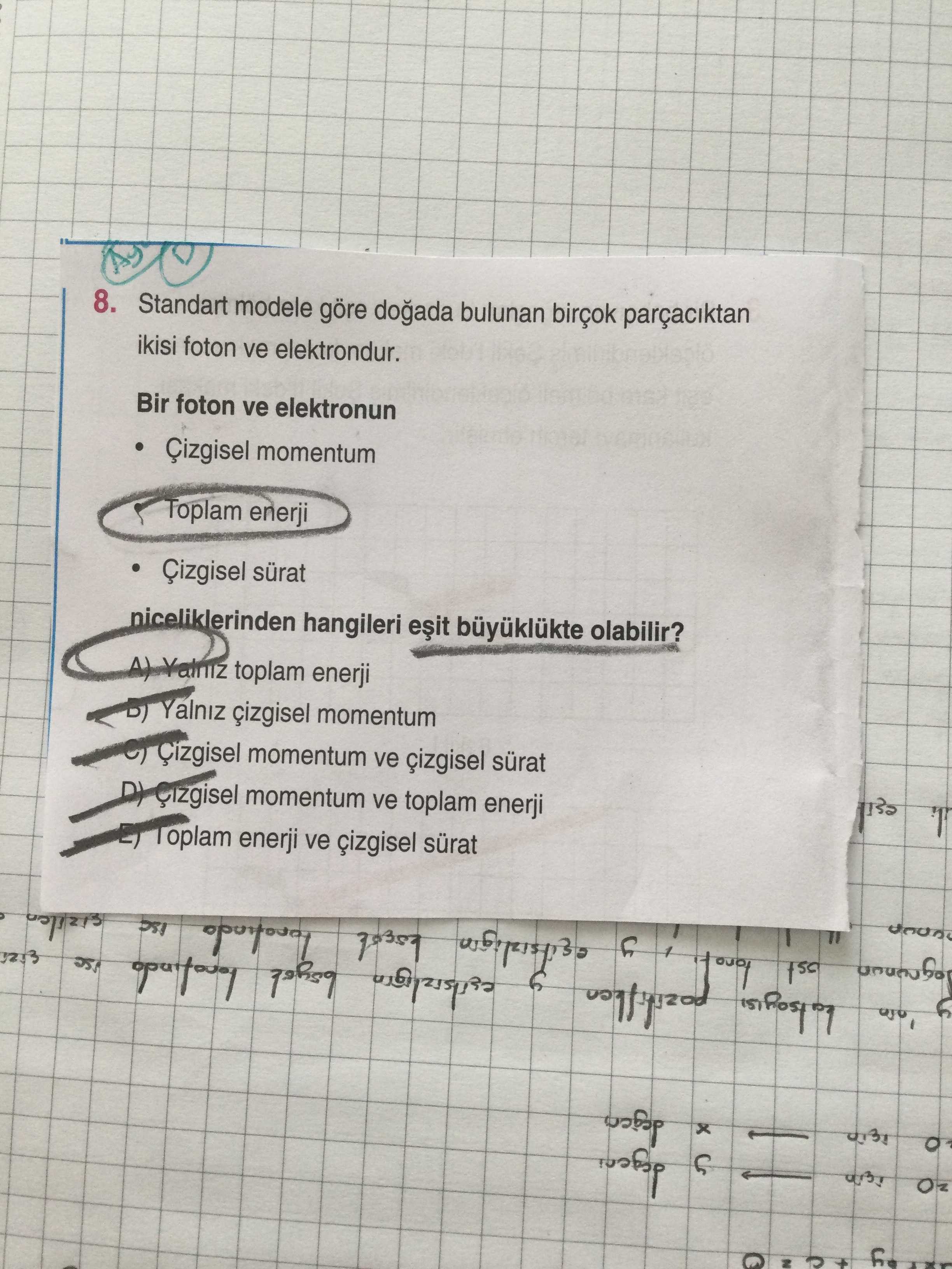 Standart modele göre doğada bulunan birçok parçacıktan ikisi foton ve elektrondur. Bir foton ve