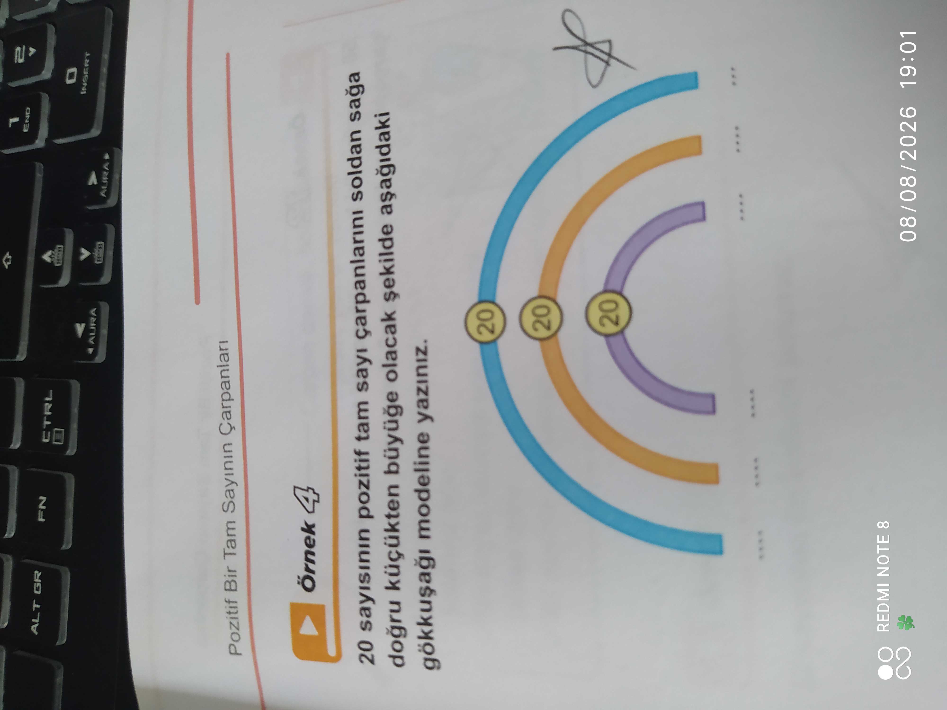 Örnek 4 20 sayısının pozitif tam sayı çarpanlarını soldan sağa doğru küçükten büyüğe olacak şekilde