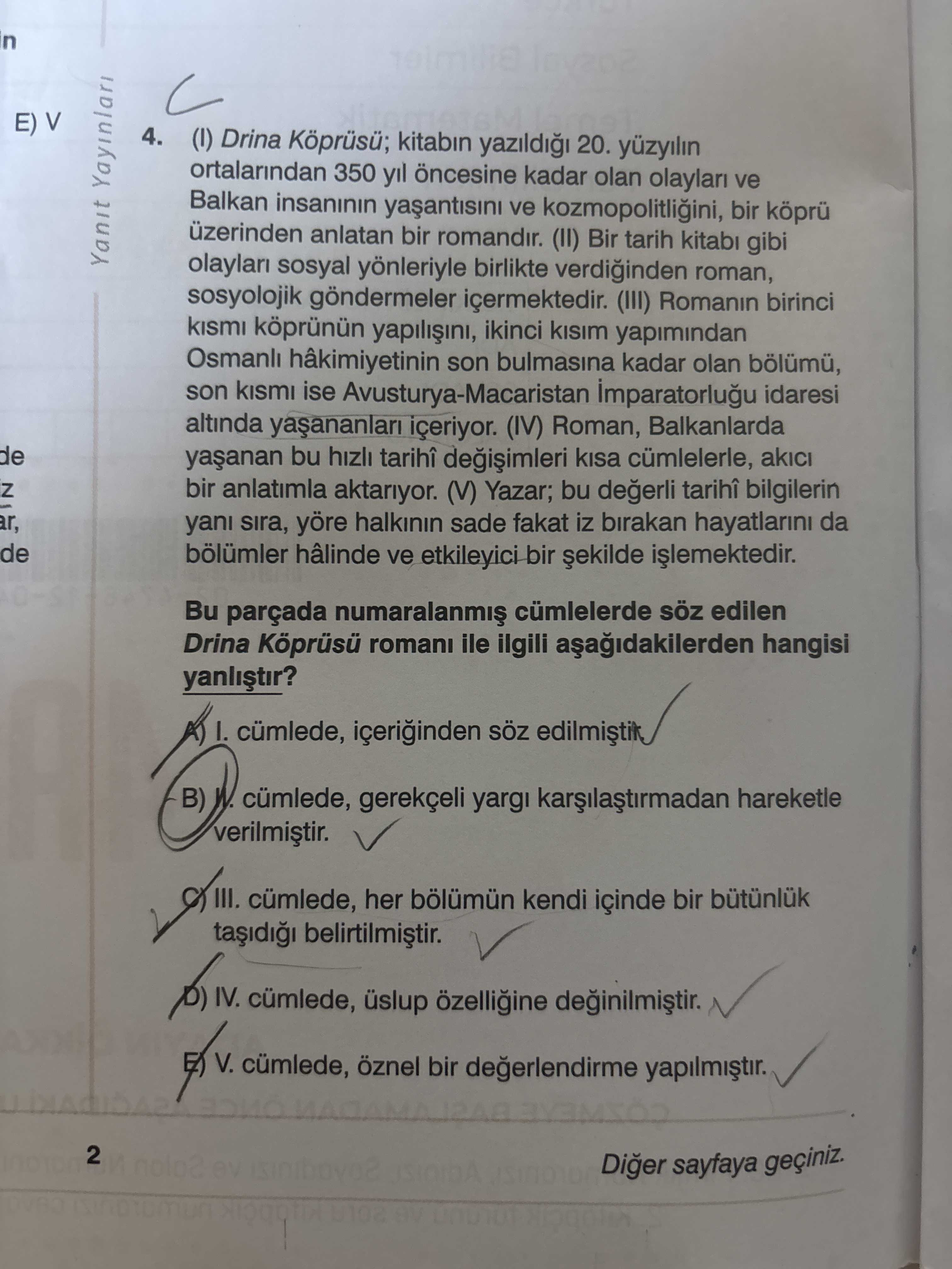 (I) Drina Köprüsü; kitabın yazıldığı 20. yüzyılın ortalarından 350 yıl öncesine kadar olan olayları