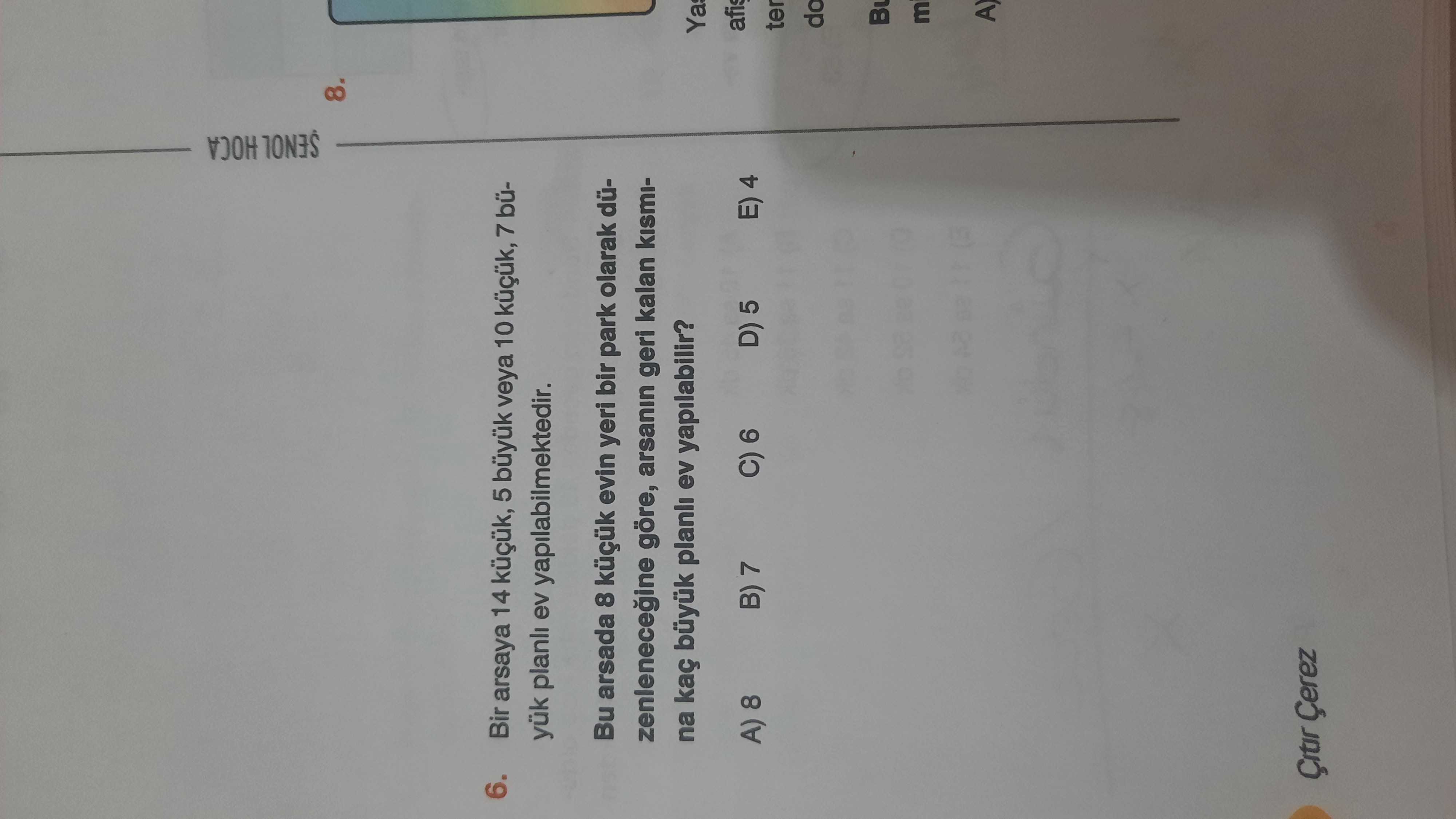 Bir arsaya 14 küçük, 5 büyük veya 10 küçük, 7 büyük planlı ev yapılabilmektedir. Bu arsada 8 küçük