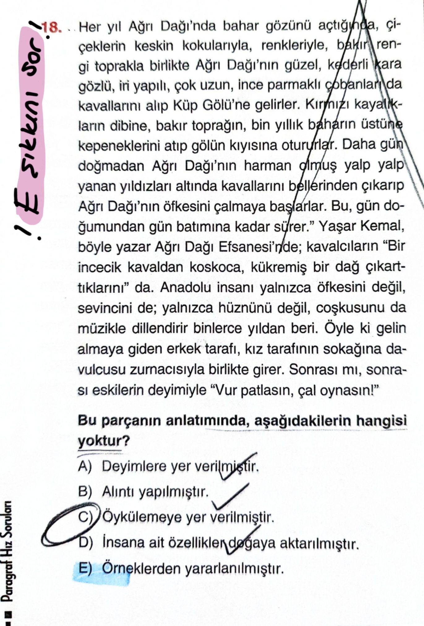 Her yıl Ağrı Dağı'nda bahar gözünü açtığında, çiçeklerin keskin kokularıyla, renkleriyle, bakır