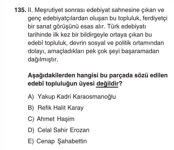 II. Meşrutiyet sonrası edebiyat sahnesine çıkan ve genç edebiyatçılardan oluşan bu topluluk