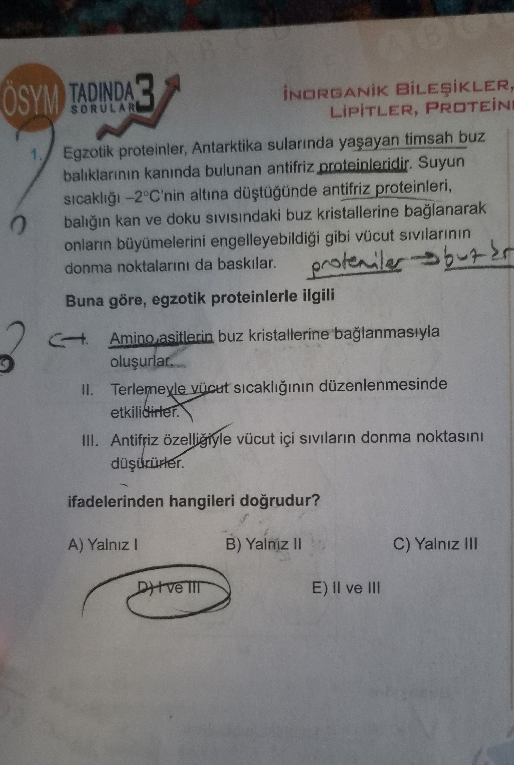 Egzotik proteinler, Antarktika sularında yaşayan timsah buz balıklarının kanında bulunan antifriz
