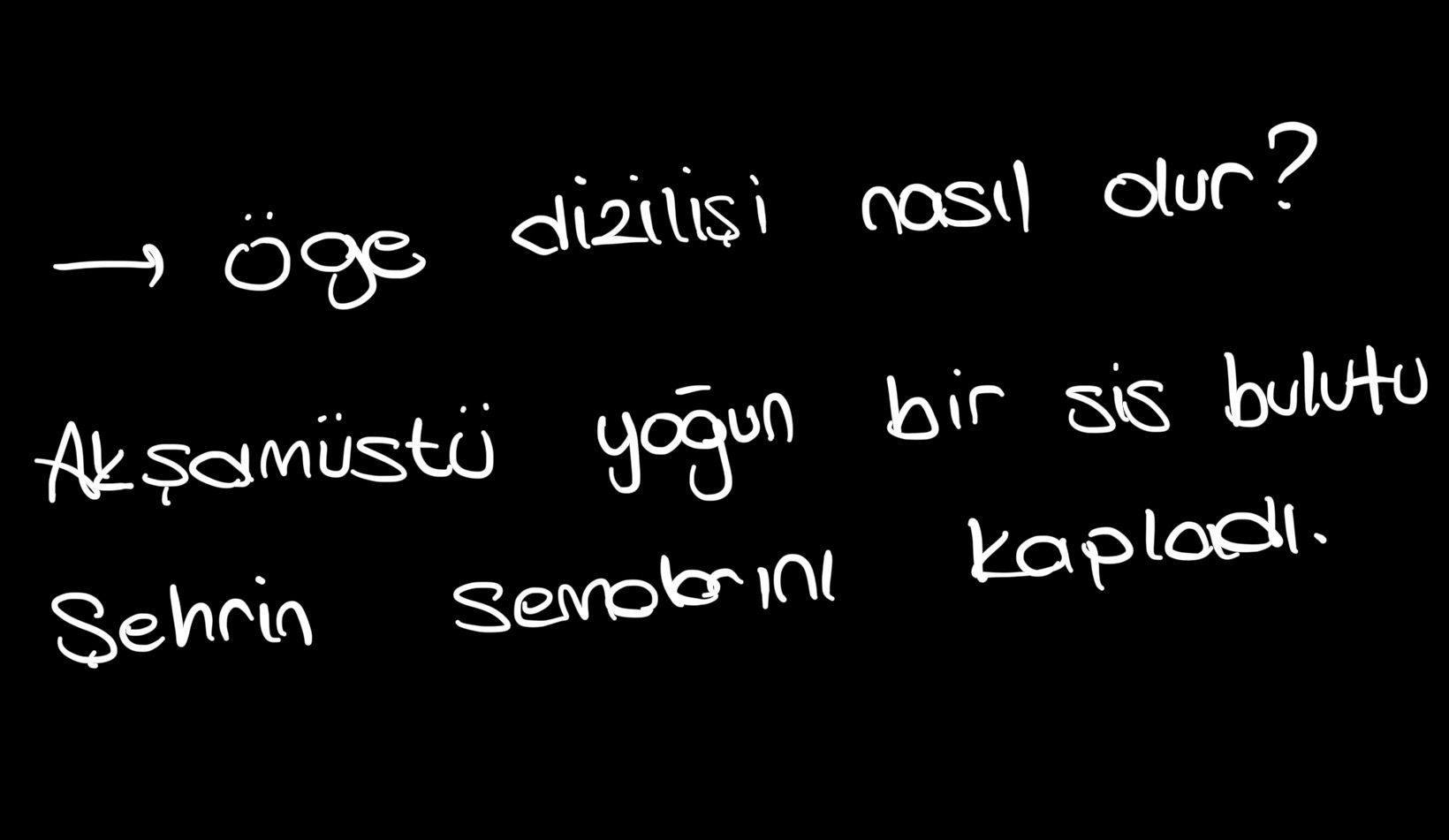 → öge dizilişi nasıl olur? Akşamüstü yoğun bir sis bulutu Şehrin sokaklarını kapladı.