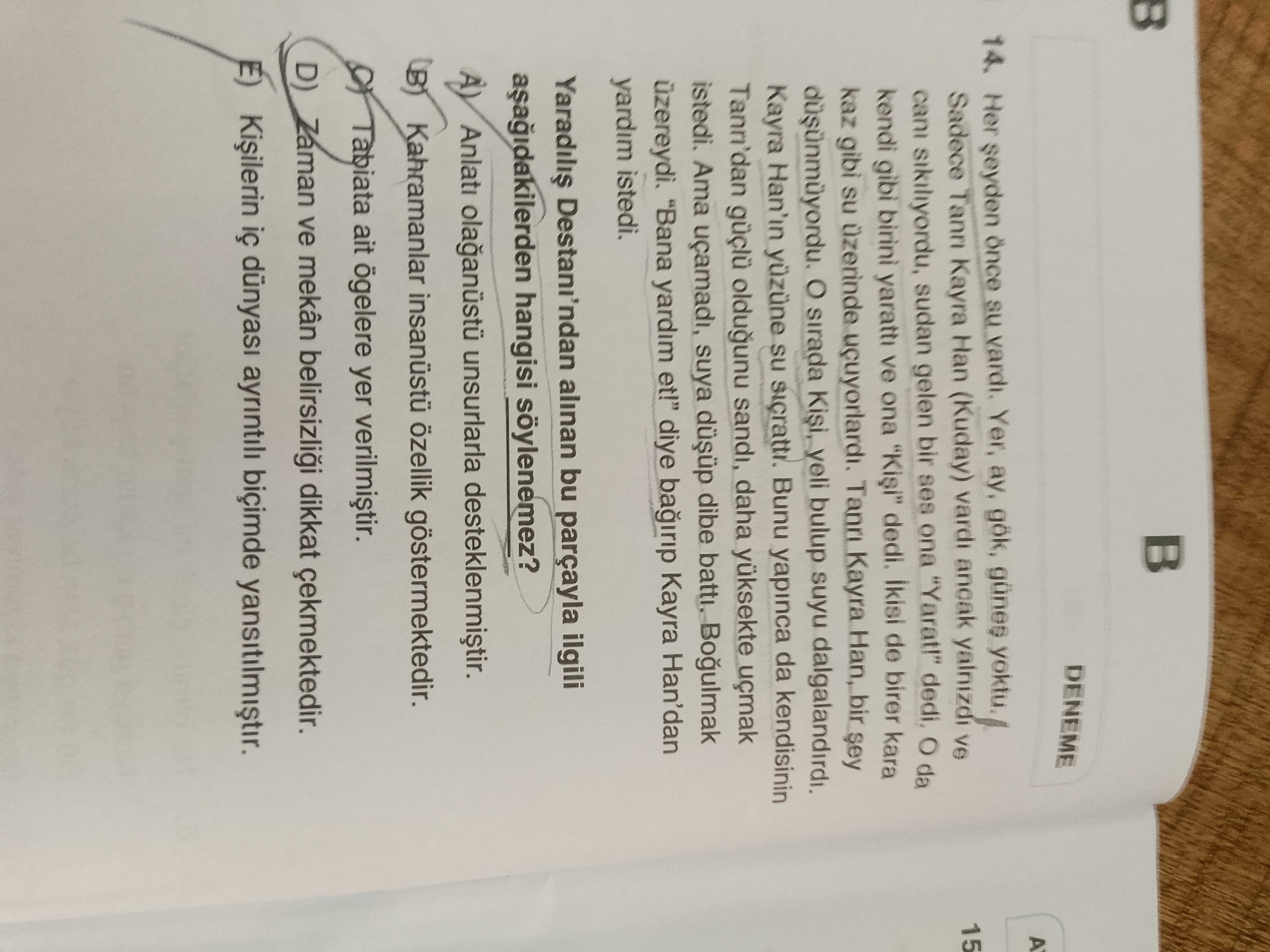 Her şeyden önce su vardı. Yer, ay, gök, güneş yalnızdi ve cami sıkılıyordu, sudan gelen bir ses ona
