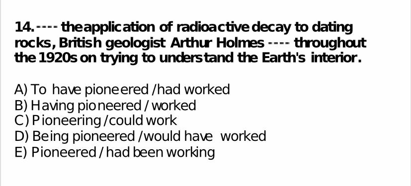 ---- the application of radioactive decay to dating rocks, British geologist Arthur Holmes