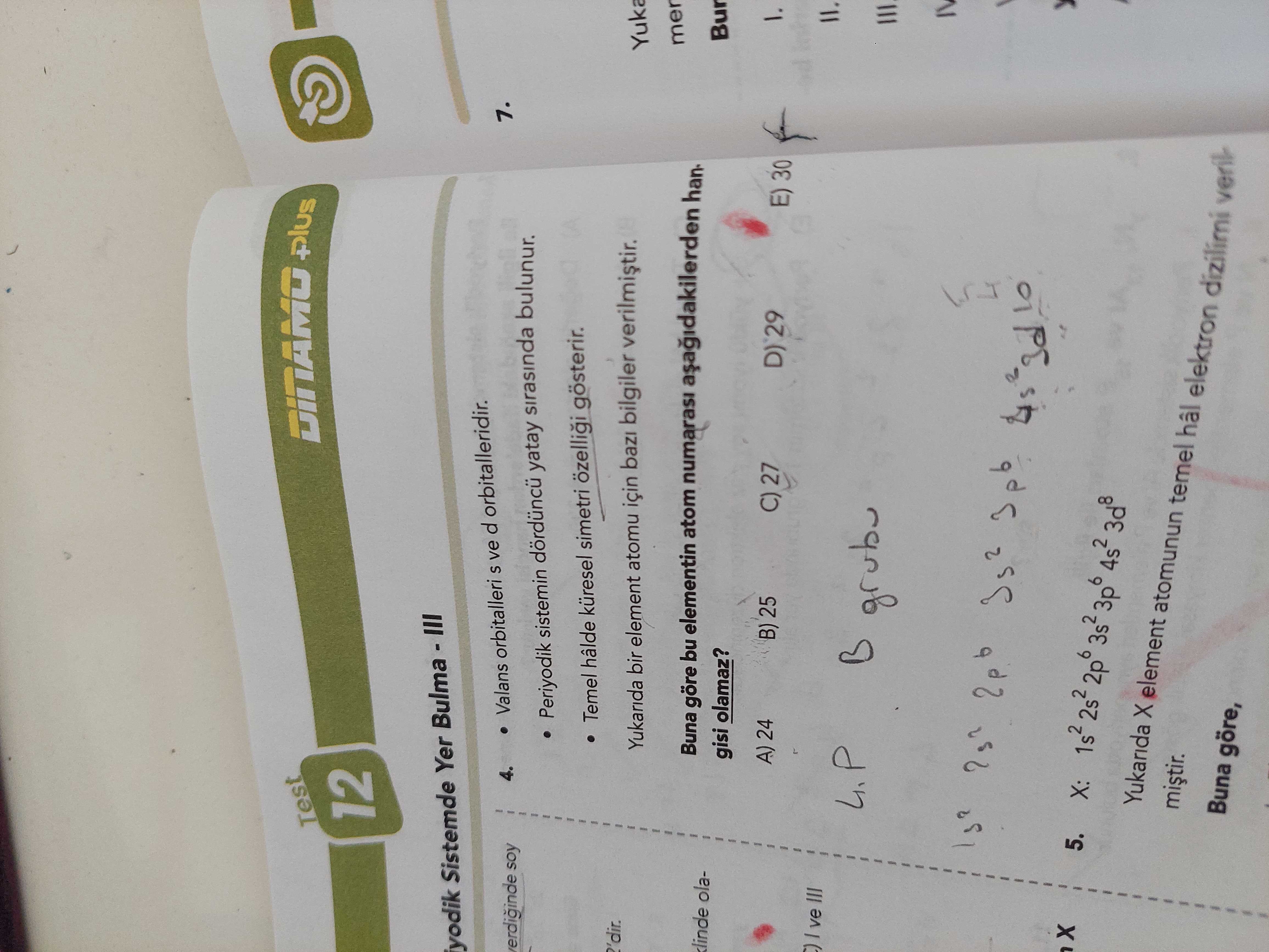 • Valans orbitalleri s ve d orbitalleridir. • Periyodik sistemin dördüncü yatay sırasında bulunur. •