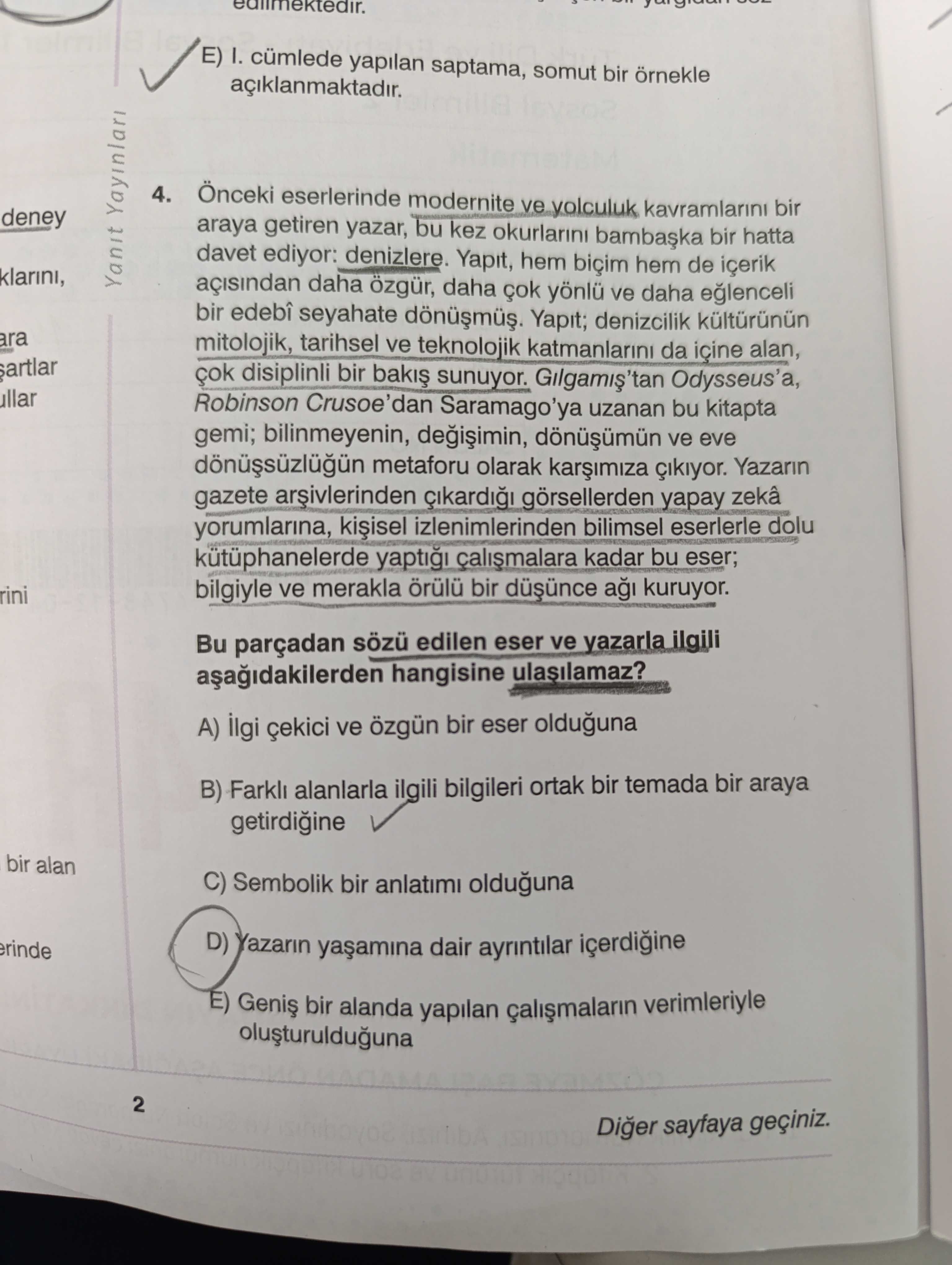 Önceki eserlerinde modernite ve yolculuk kavramlarını bir araya getiren yazar, bu kez okurlarını