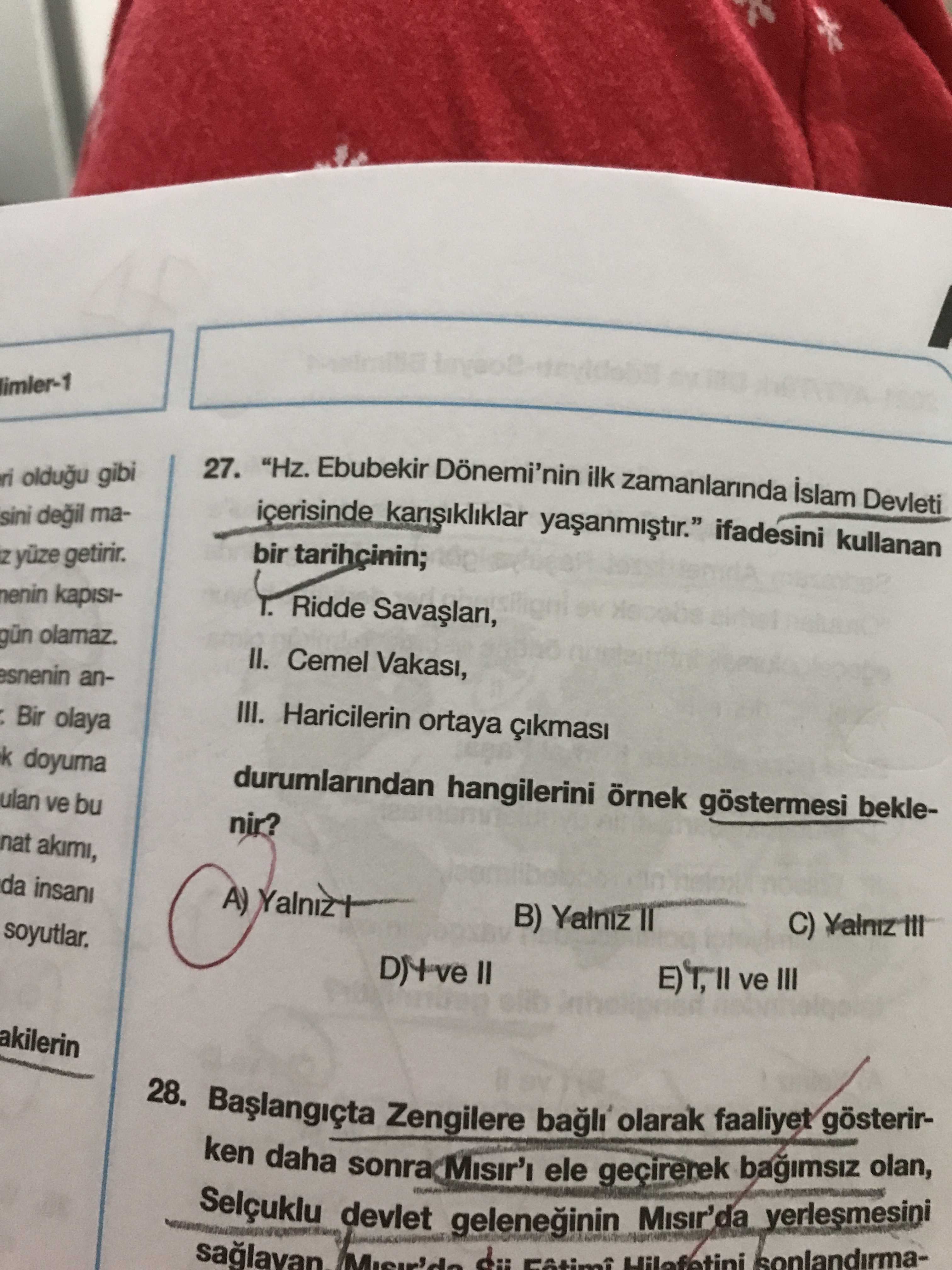"Hz. Ebubekir Dönemi'nin ilk zamanlarında İslam Devleti içerisinde karışıklıklar yaşanmıştır."