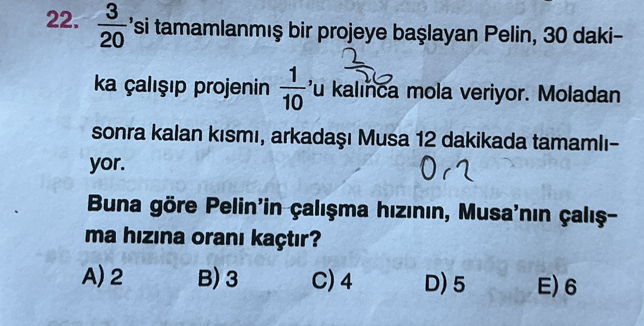3/20'si tamamlanmış bir projeye başlayan Pelin, 30 dakika çalışıp projenin 1/10'u kalınca mola