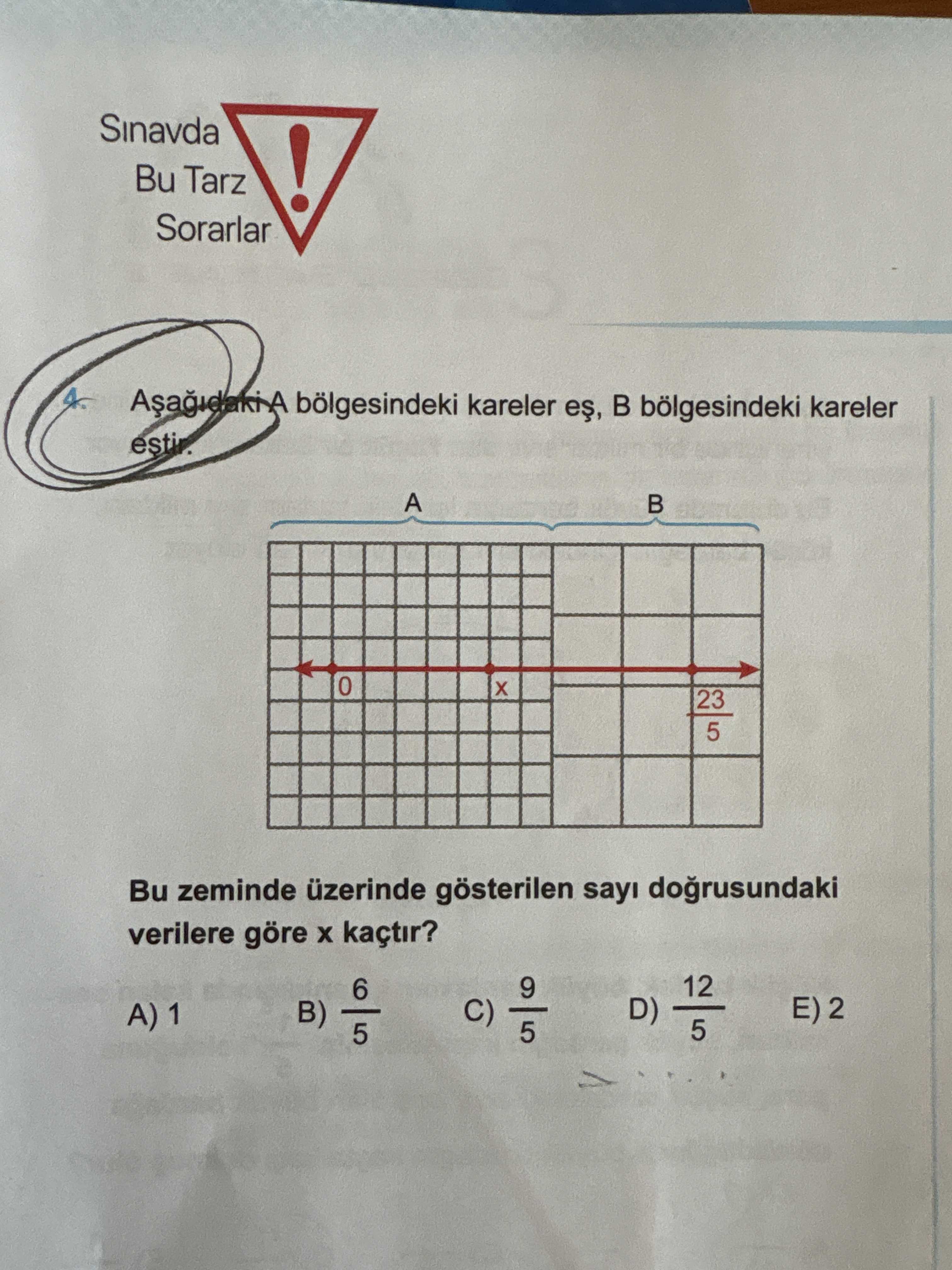 Sinavda Bu Tarz. Sorarlar bölgesindeki kareler bölgesindeki kareler A 23 5 Bu zeminde üzerinde gösterilen sayi verilere göre kaçtir. 12 9 6 C) 5 D) B) A) 1 5 Sinavda Bu Tarz. 12 9 6 C) 5 D) B) A) 1 5. ?? Model.Question.title