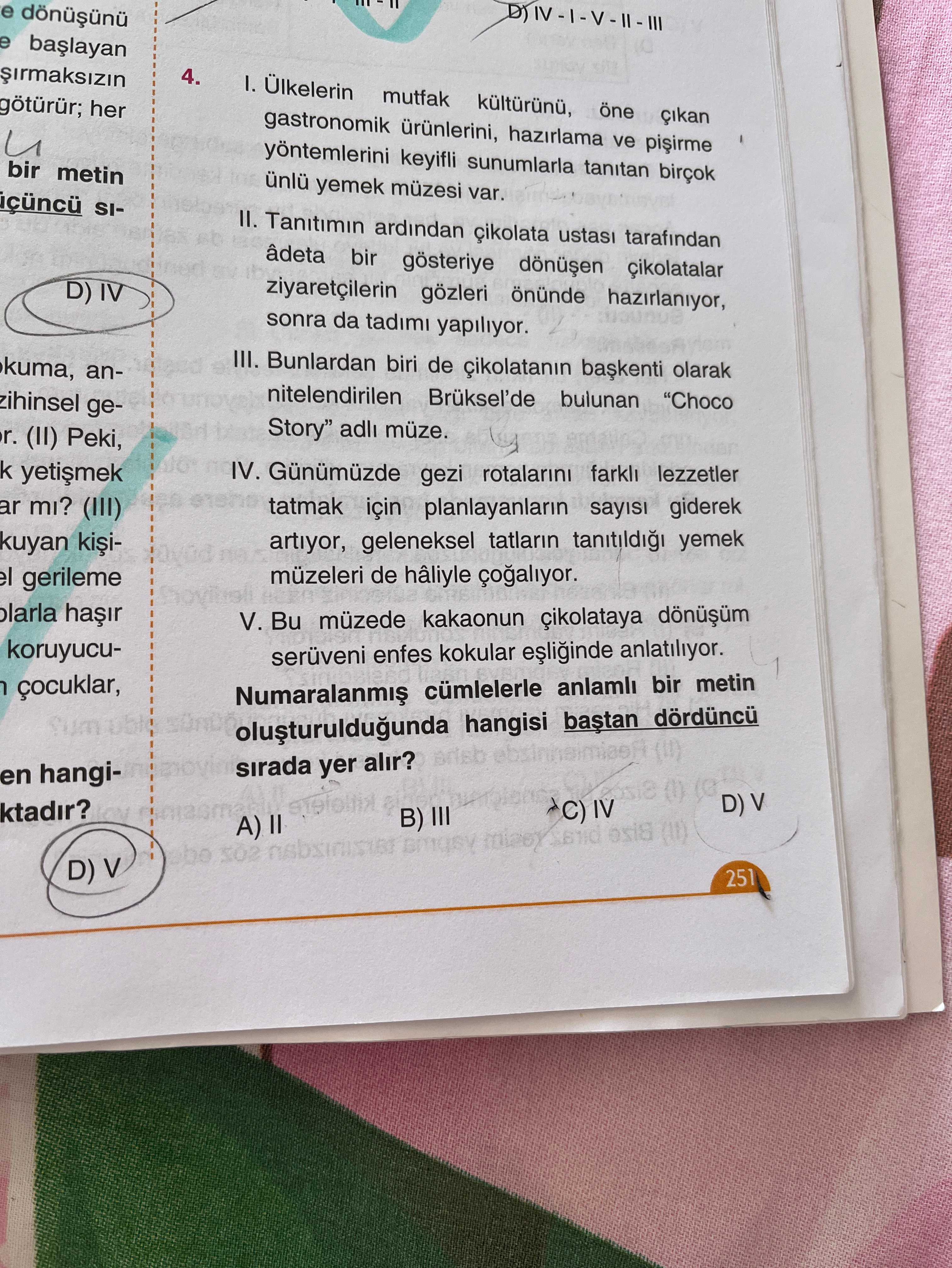 I. Ülkelerin mutfak kültürünü, öne çıkan gastronomik ürünlerini, hazırlama ve pişirme yöntemlerini