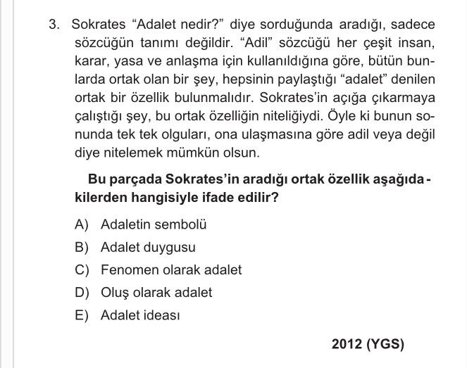 Sokrates "Adalet nedir?" diye sorduğunda aradığı, sadece sözcüğün tanımı değildir. "Adil" sözcüğü