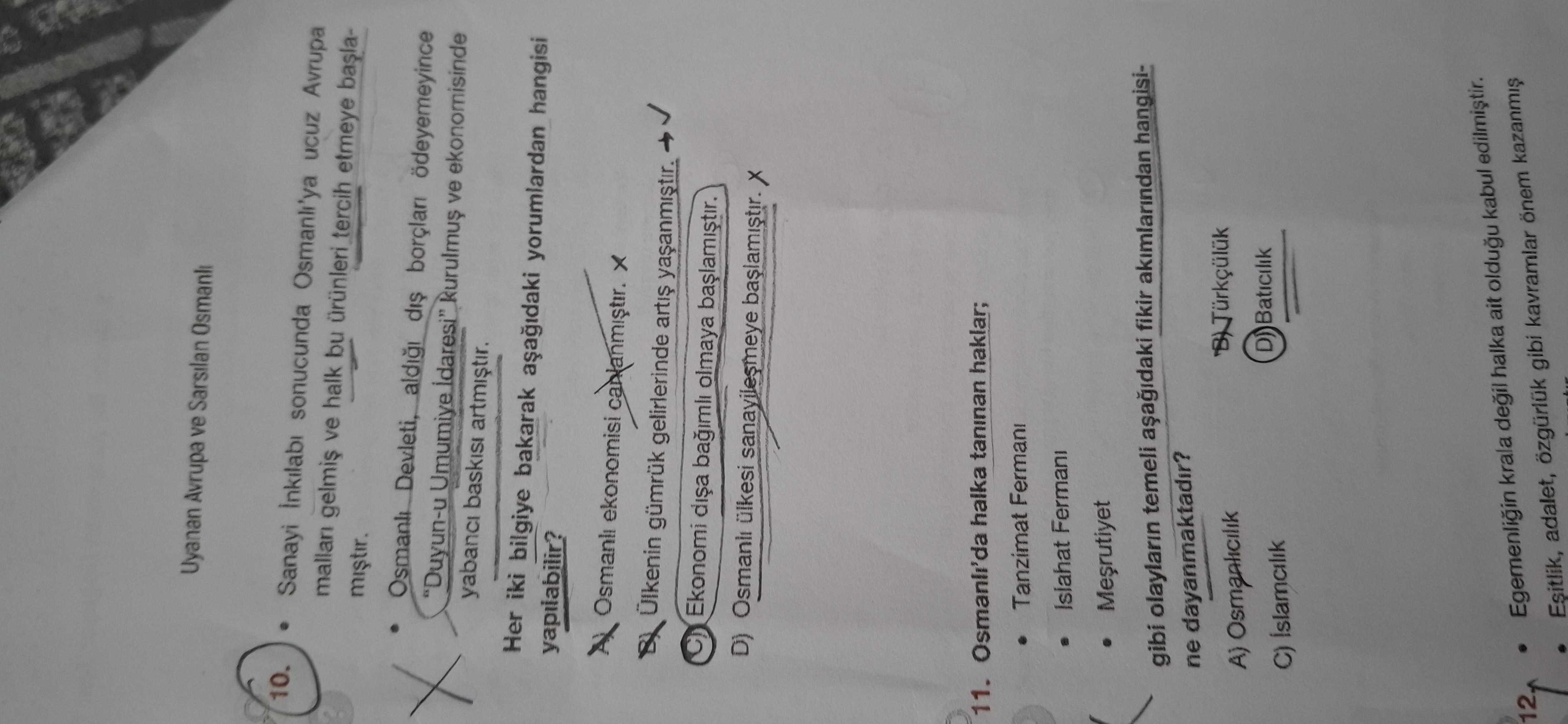 Sanayi İnkılabı sonucunda Osmanlı'ya ucuz Avrupa malları gelmiş ve halk bu ürünleri tercih etmeye
