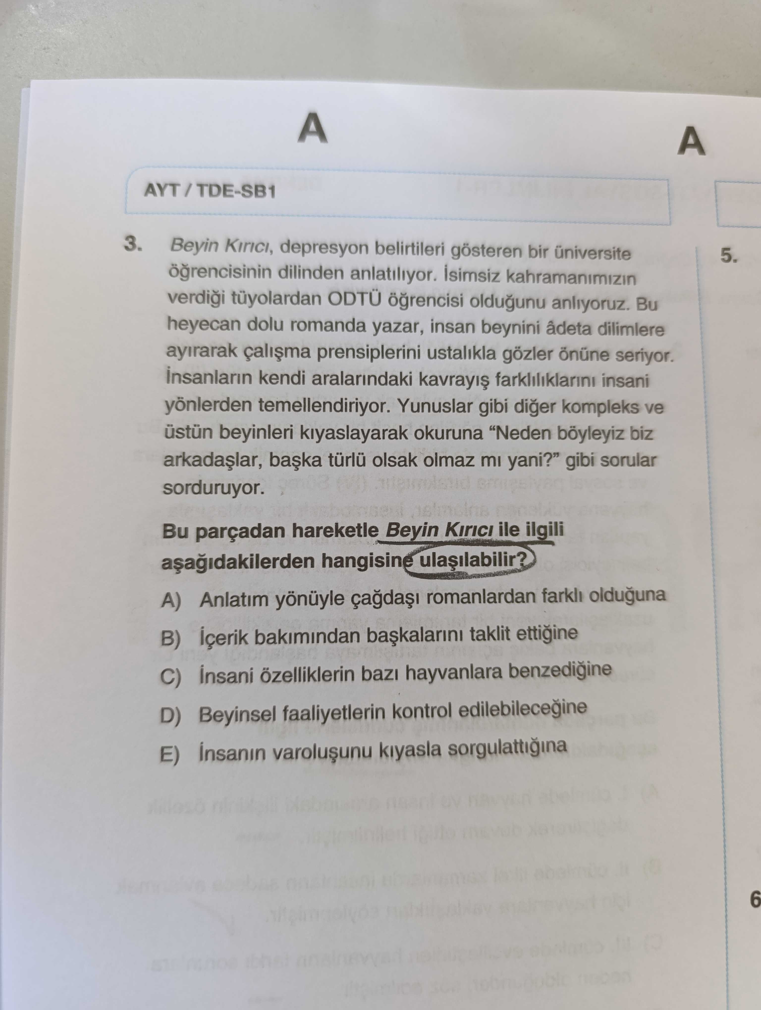 Beyin Kırıcı, depresyon belirtileri gösteren bir üniversite öğrencisinin dilinden anlatılıyor