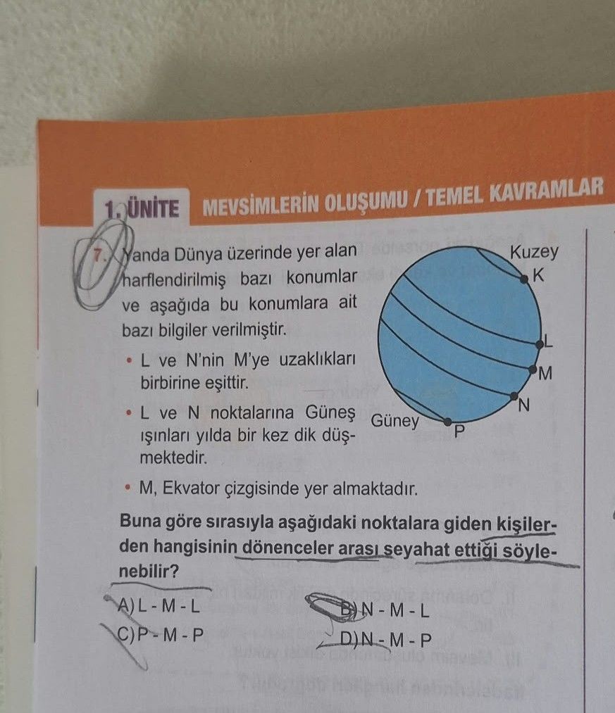 Yanda Dünya üzerinde yer alan harflendirilmiş bazı konumlar ve aşağıda bu konumlara ait bazı