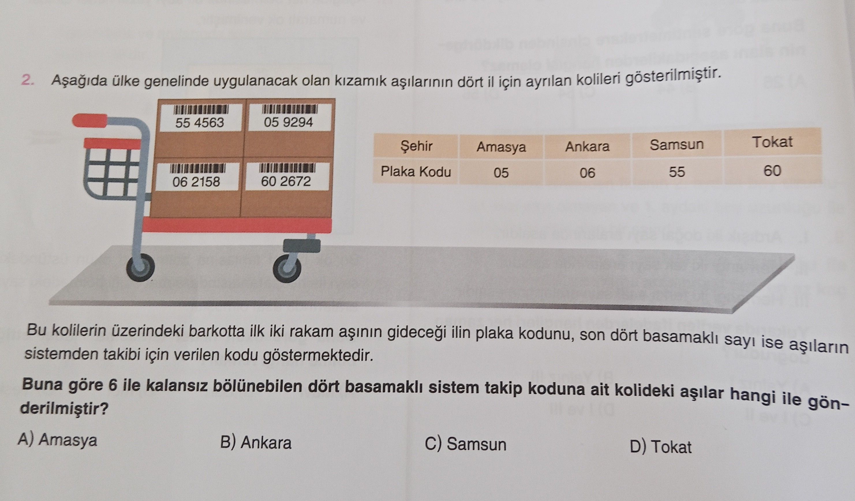 Aşağıda ülke genelinde uygulanacak olan kızamık aşılarının dört il için ayrılan kolileri