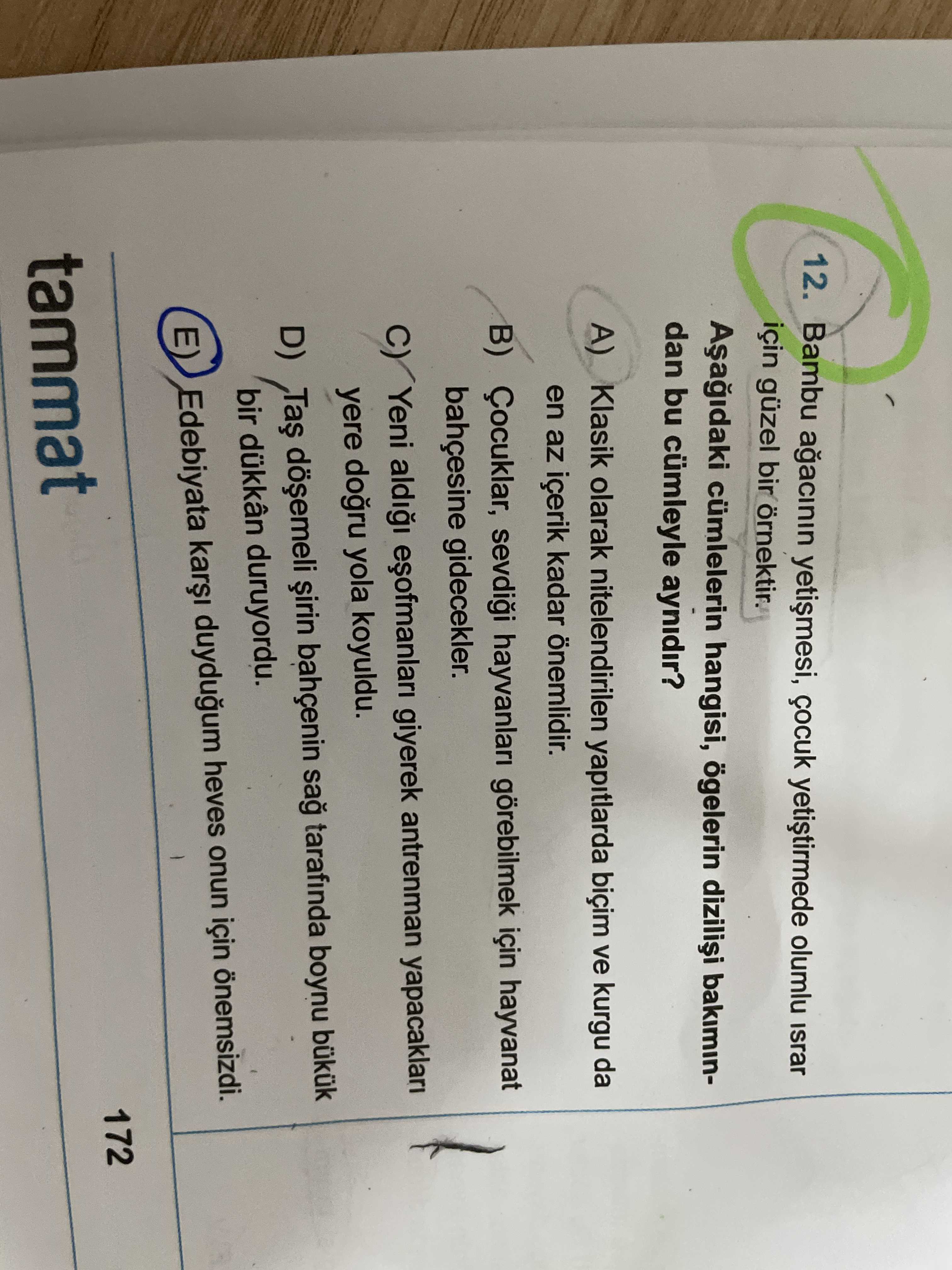 Bambu ağacının yetişmesi, çocuk yetiştirmede olumlu ısrar için güzel bir örnektir. Aşağıdaki