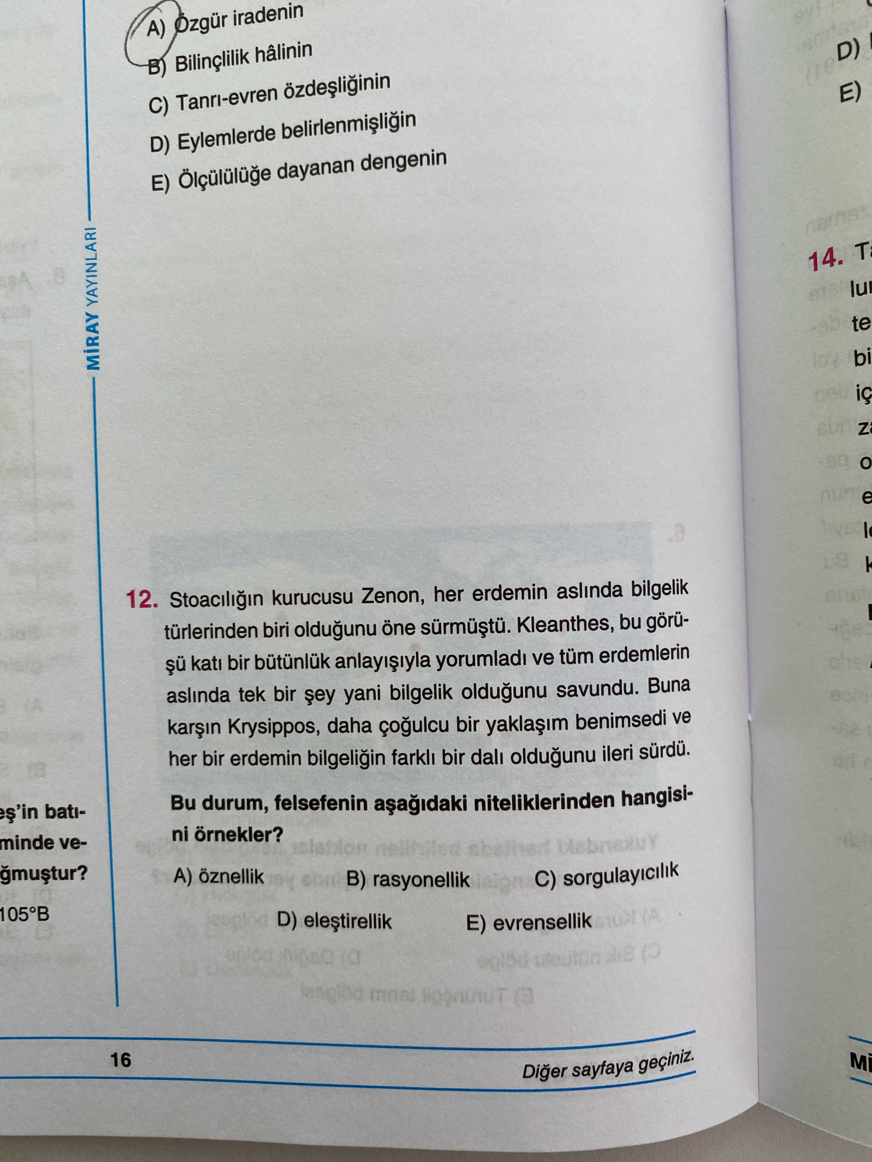 Felsefe (12. Sınıf)