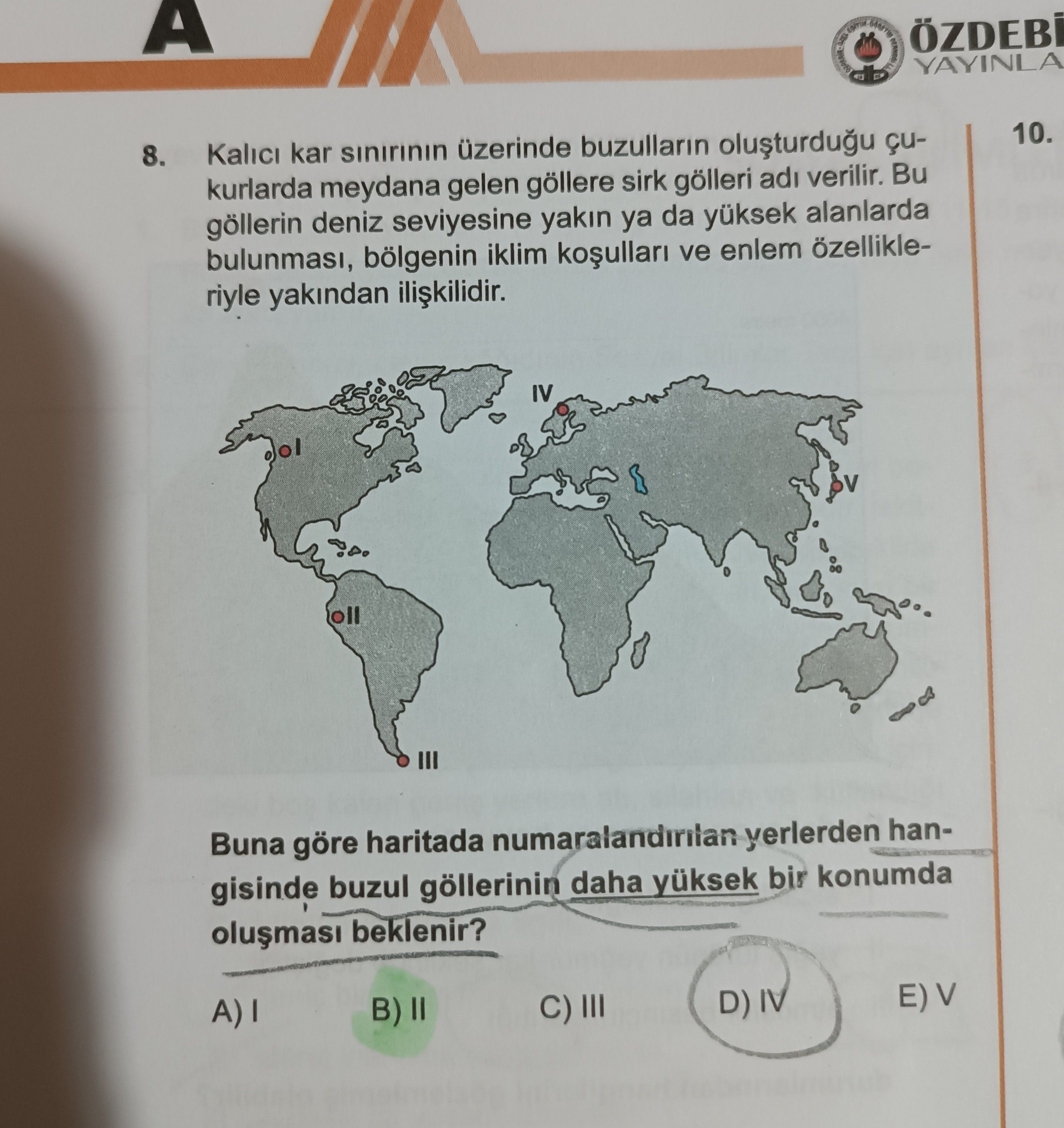 Kalıcı kar sınırının üzerinde buzulların oluşturduğu çukurlarda meydana gelen göllere sirk gölleri