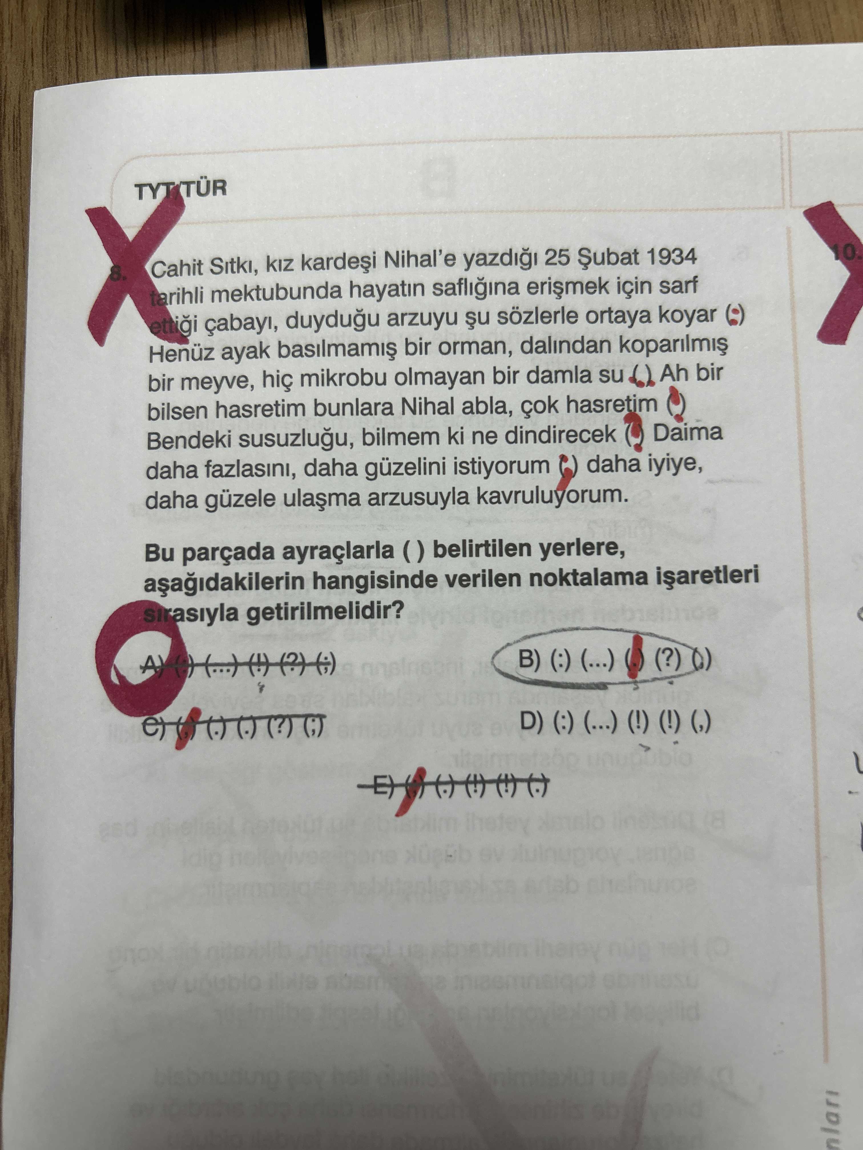 Cahit Sıtkı, kız kardeşi Nihal'e yazdığı 25 Şubat 1934 tarihli mektubunda hayatın saflığına erişmek