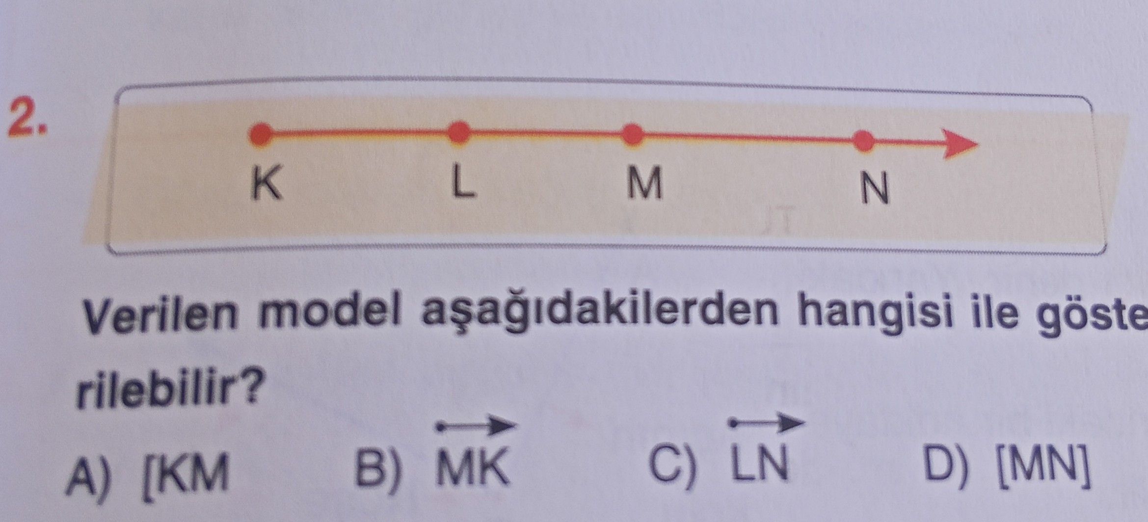 Verilen model aşağıdakilerden hangisi ile gösterilebilir?