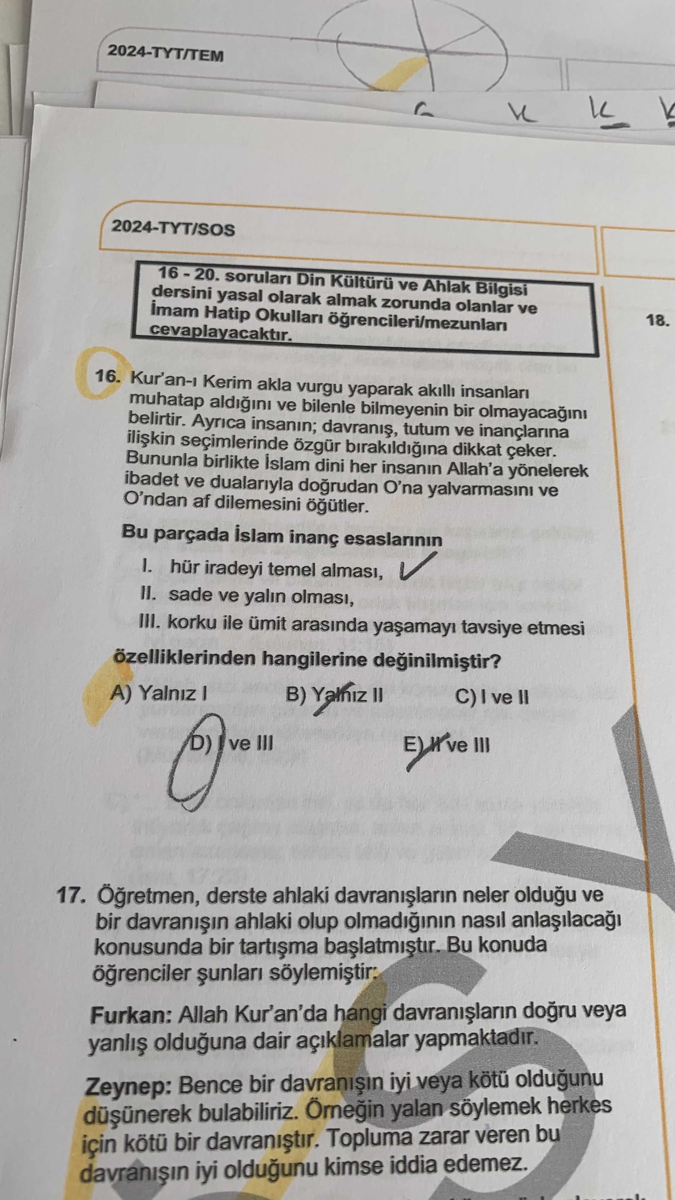Kur'an-ı Kerim akla vurgu yaparak akıllı insanları muhatap aldığını ve bilenle bilmeyenin bir