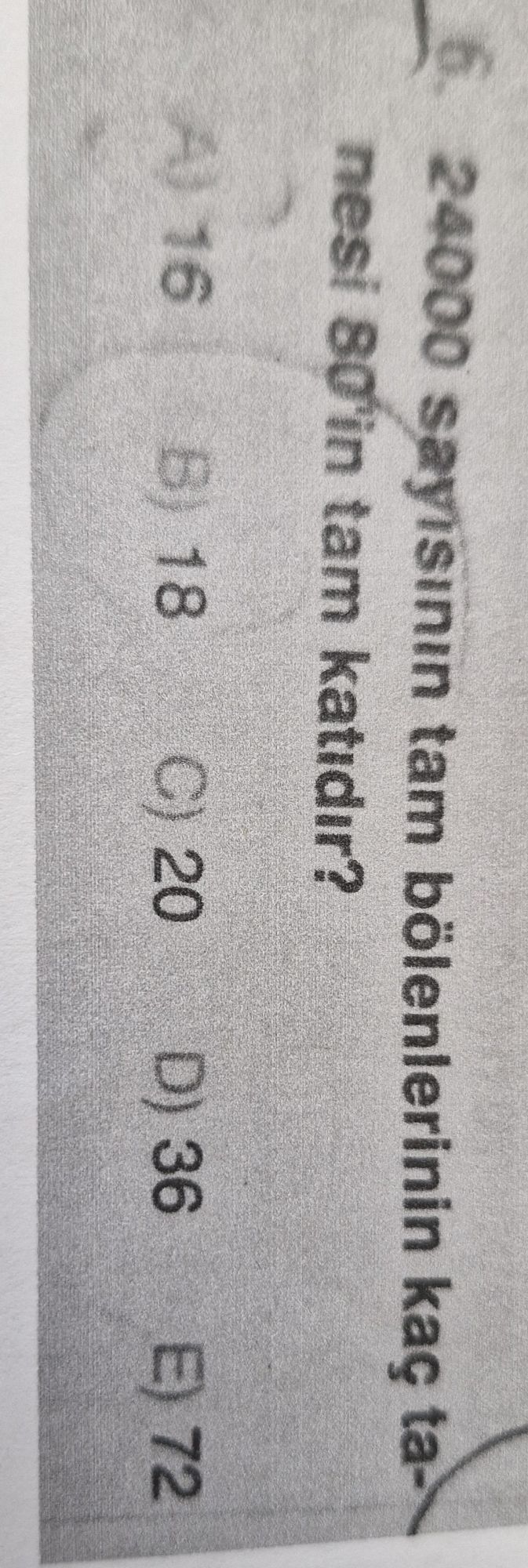 24000 sayısının tam bölenlerinin kaç tanesi 80'in tam katıdır?