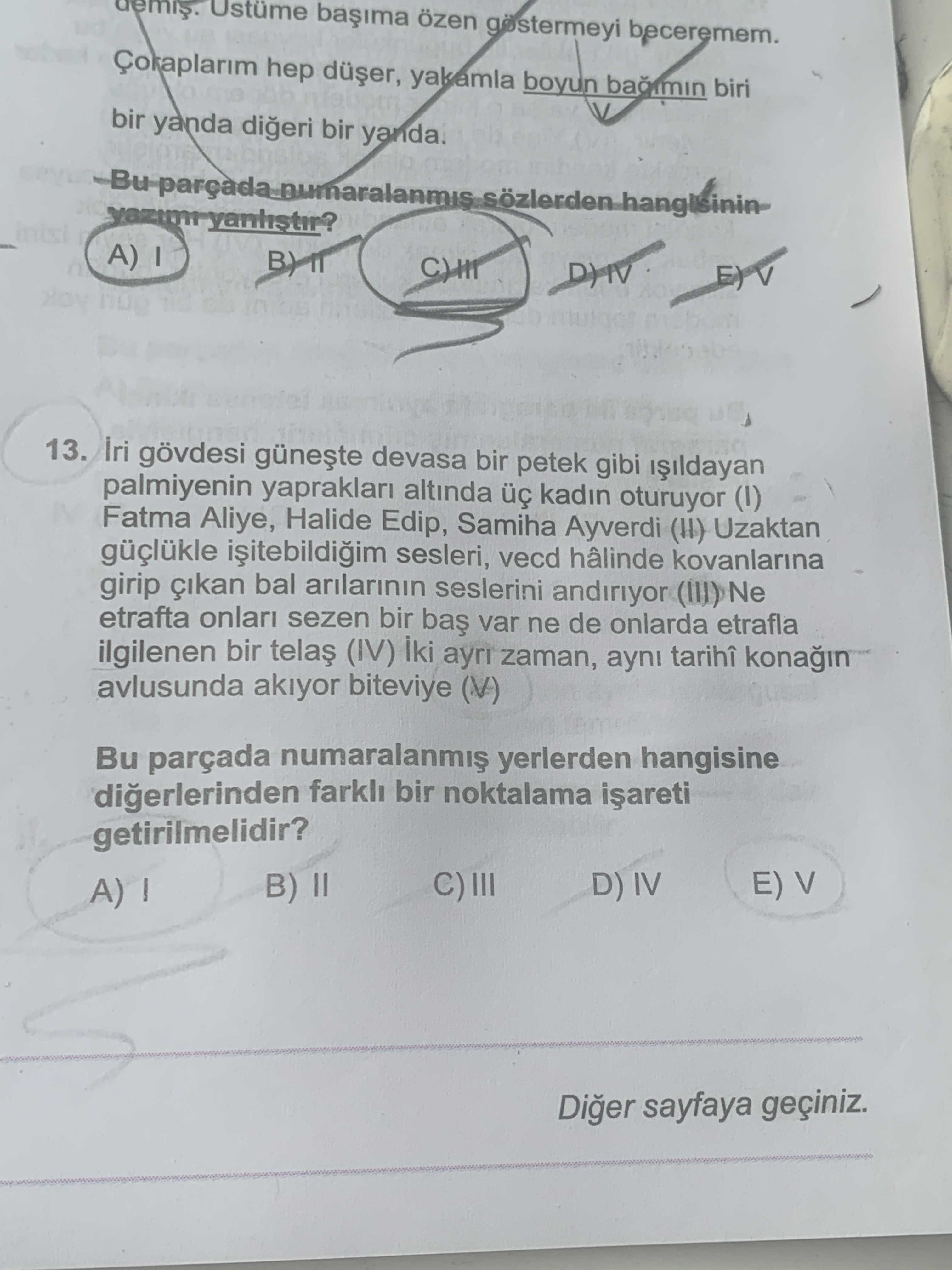 İri gövdesi güneşte devasa bir petek gibi ışıldayan palmiyenin yaprakları altında üç kadın oturuyor