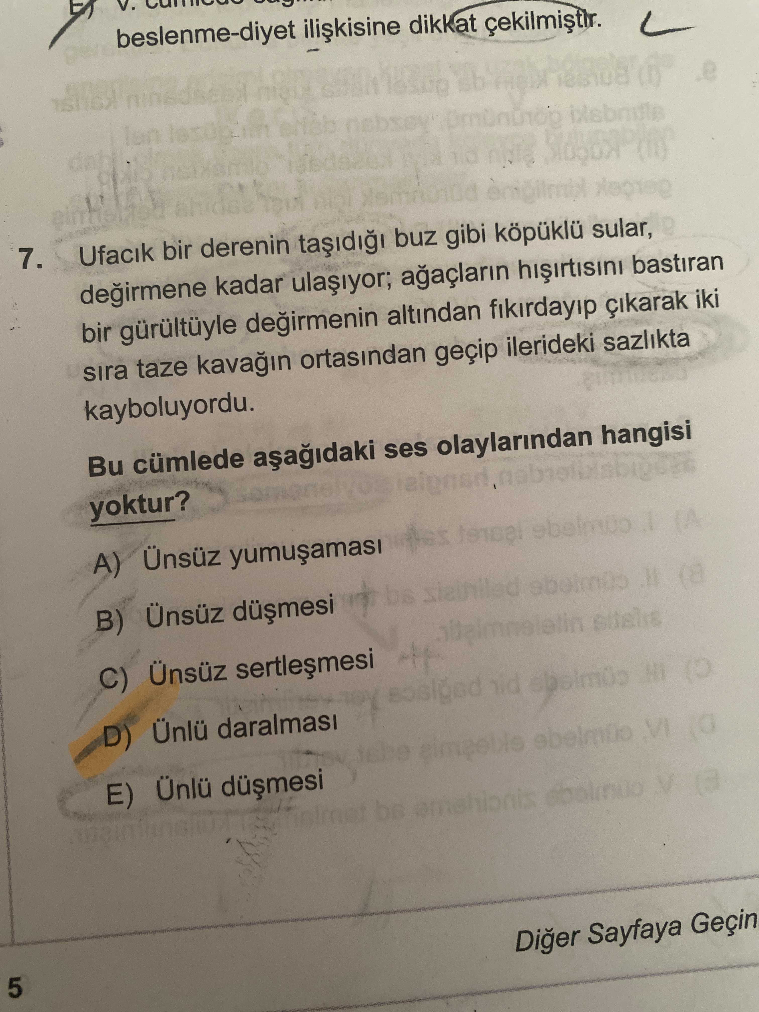 Ufacık bir derenin taşıdığı buz gibi köpüklü sular, değirmene kadar ulaşıyor; ağaçların hışırtısını