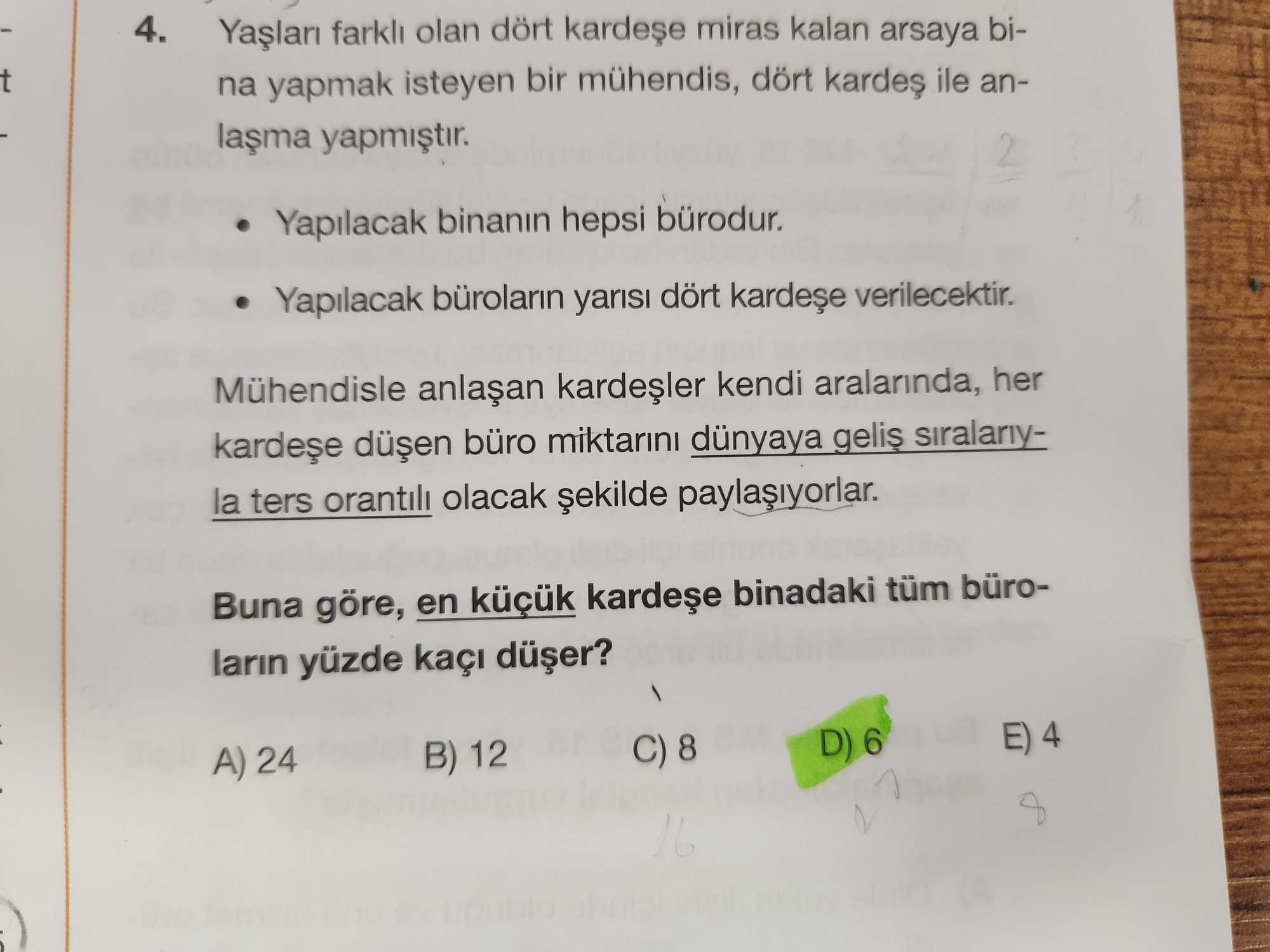 Yaşları farklı olan dört kardeşe miras kalan arsaya bina yapmak isteyen bir mühendis, dört kardeş