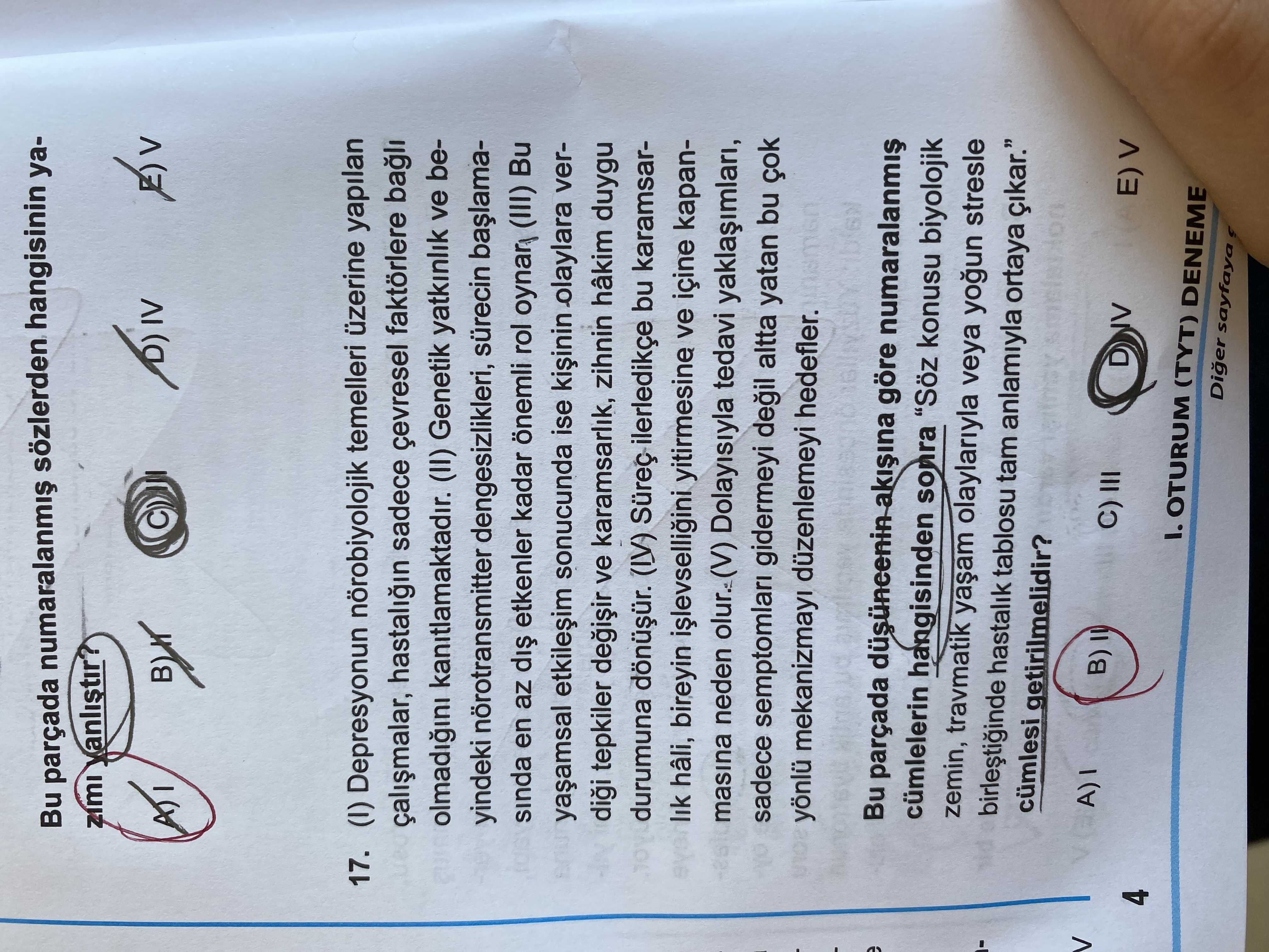 (I) Depresyonun nörobiyolojik temelleri üzerine yapılan çalışmalar, hastalığın sadece çevresel