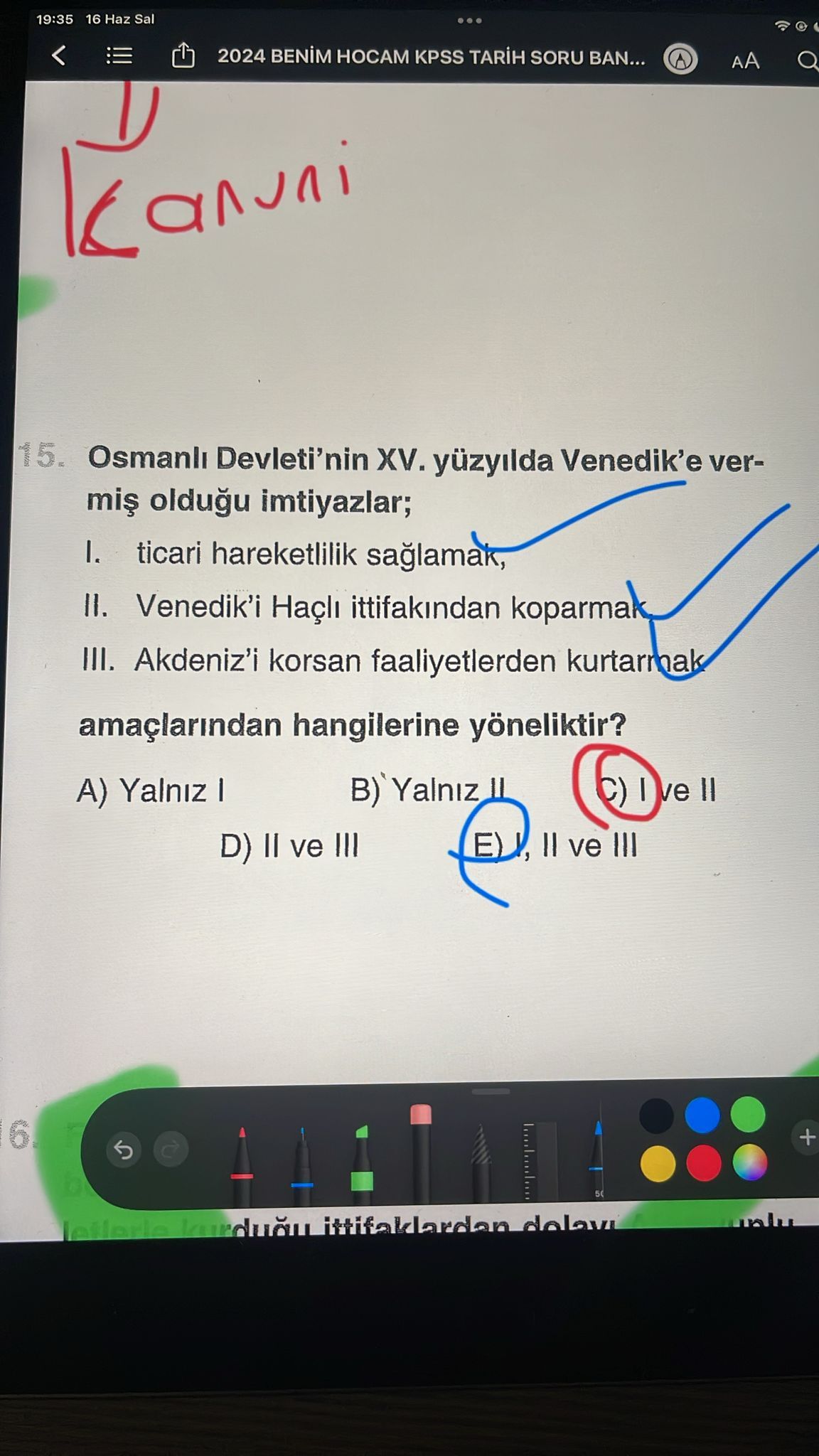 Osmanlı Devleti'nin XV. yüzyılda Venedik'e vermiş olduğu imtiyazlar; I. ticari hareketlilik