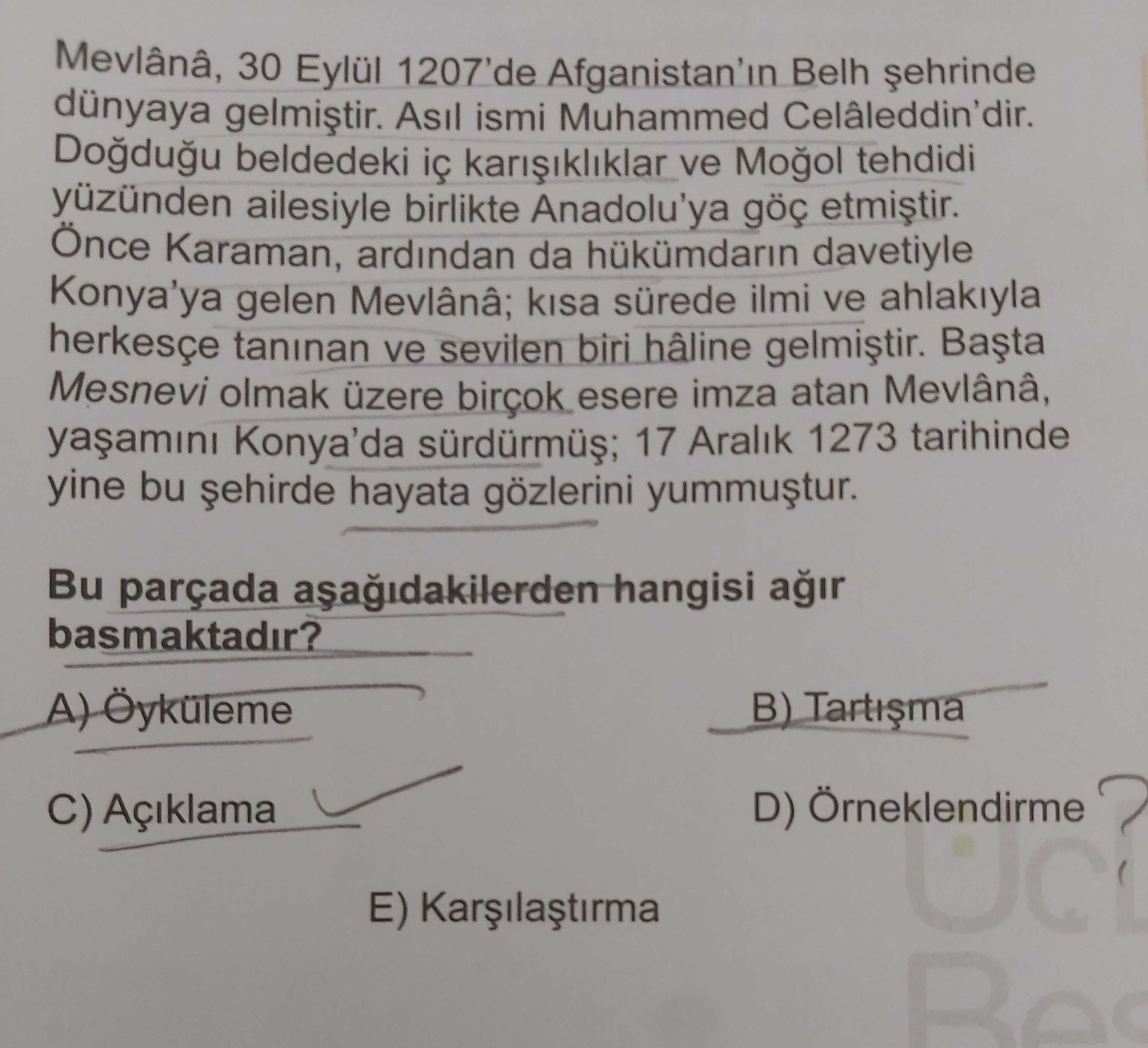Mevlânâ, 30 Eylül 1207'de Afganistan'ın Belh şehrinde dünyaya gelmiştir. Asıl ismi Muhammed