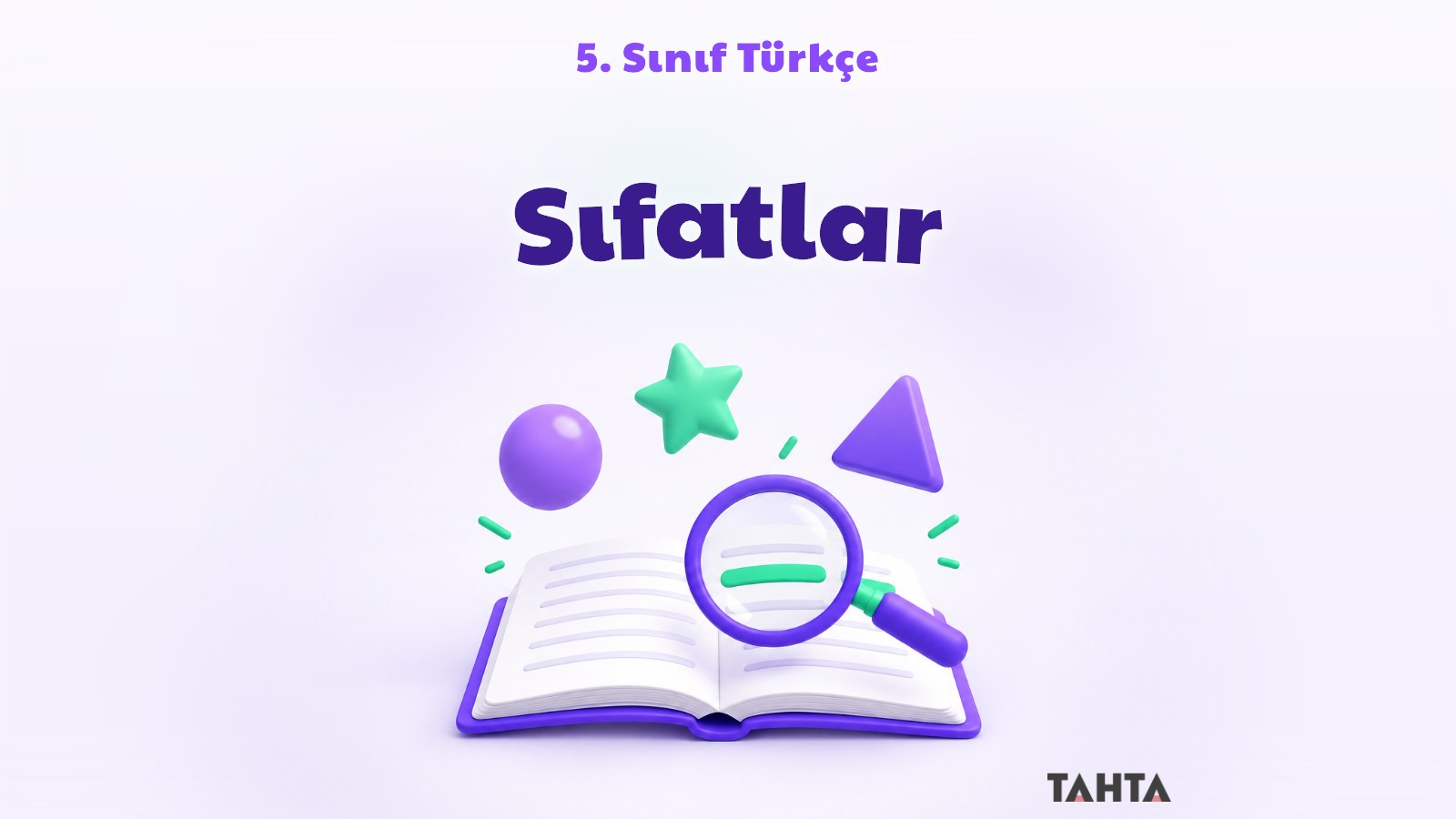 5. sınıf Türkçe sıfatlar konu anlatımı kapak görseli