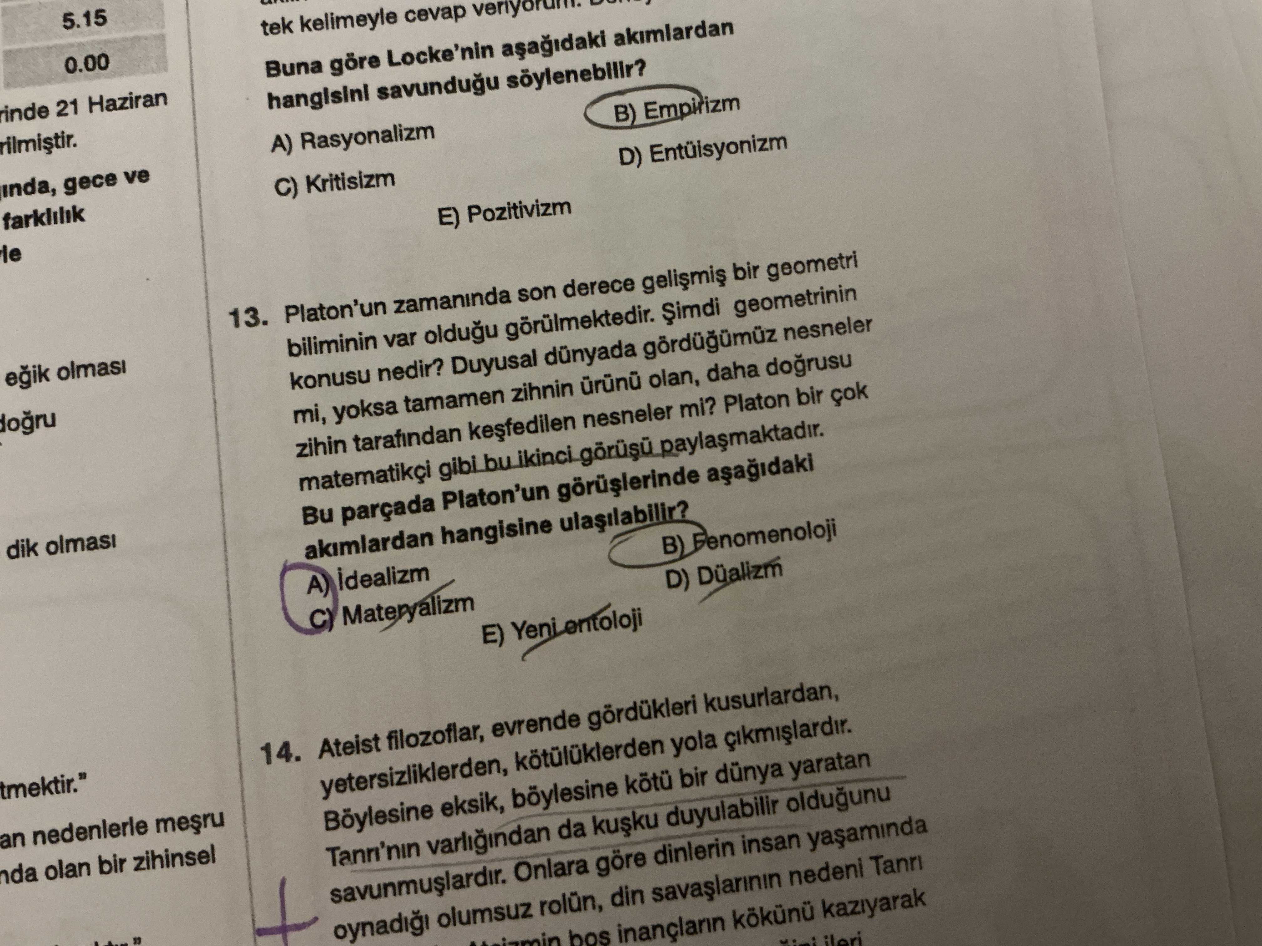 Platon'un zamanında son derece gelişmiş bir geometri biliminin var olduğu görülmektedir. Şimdi