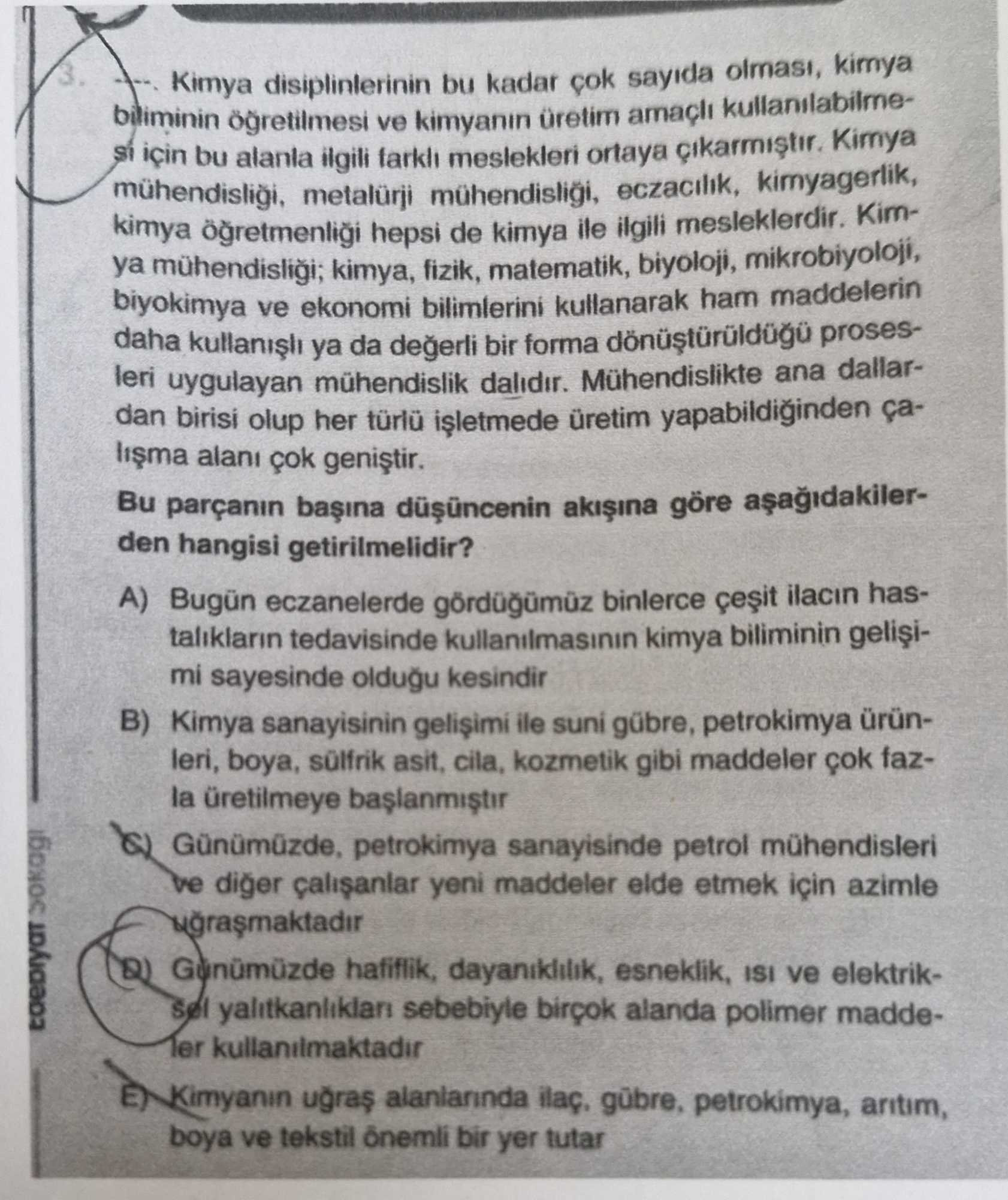 Kimya disiplinlerinin bu kadar çok sayıda olması, kimya biliminin öğretilmesi ve kimyanın üretim