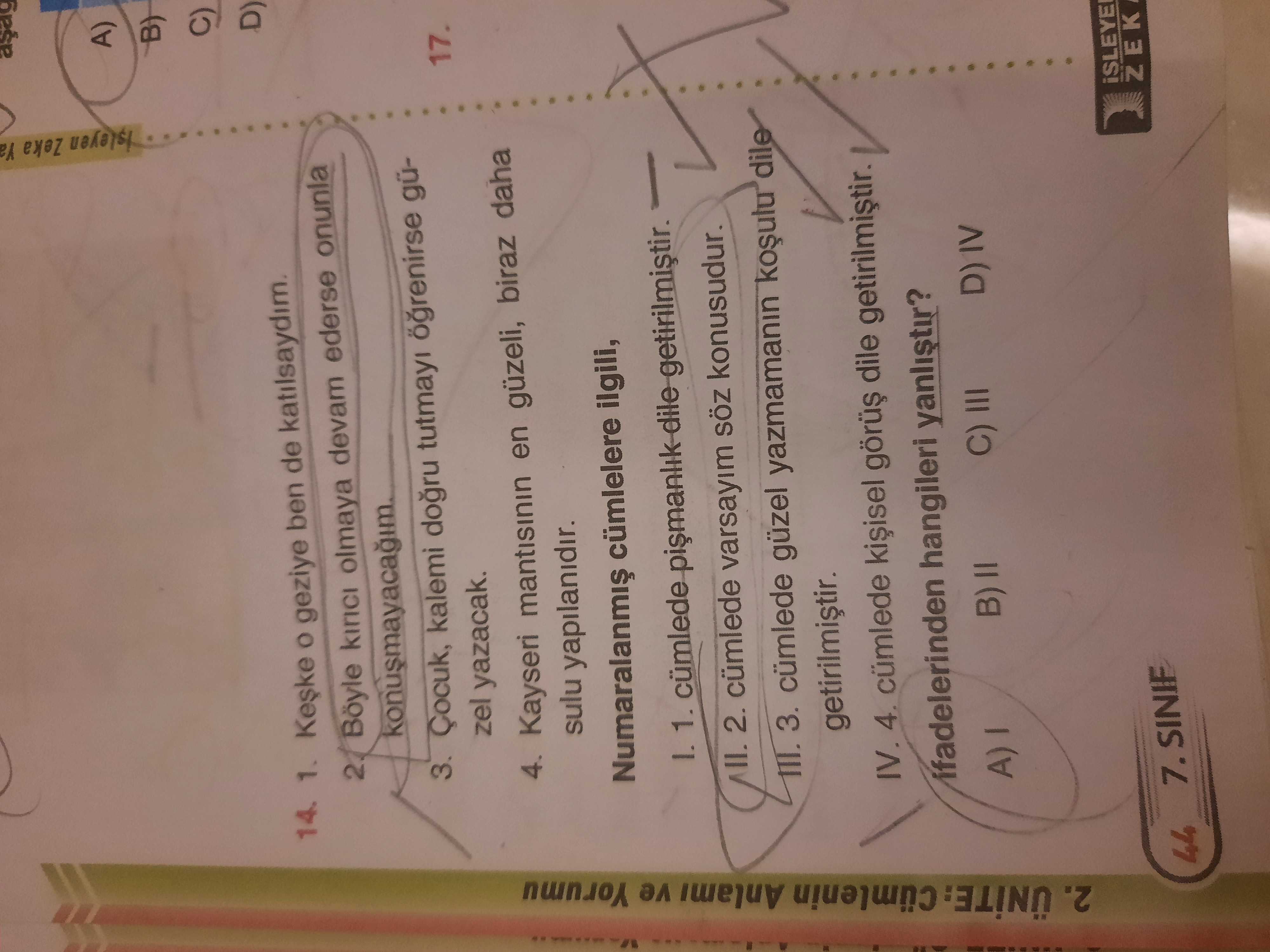 Keşke o geziye ben de katılsaydım. 2. Böyle kırıcı olmaya devam ederse onunla konuşmayacağım. 3