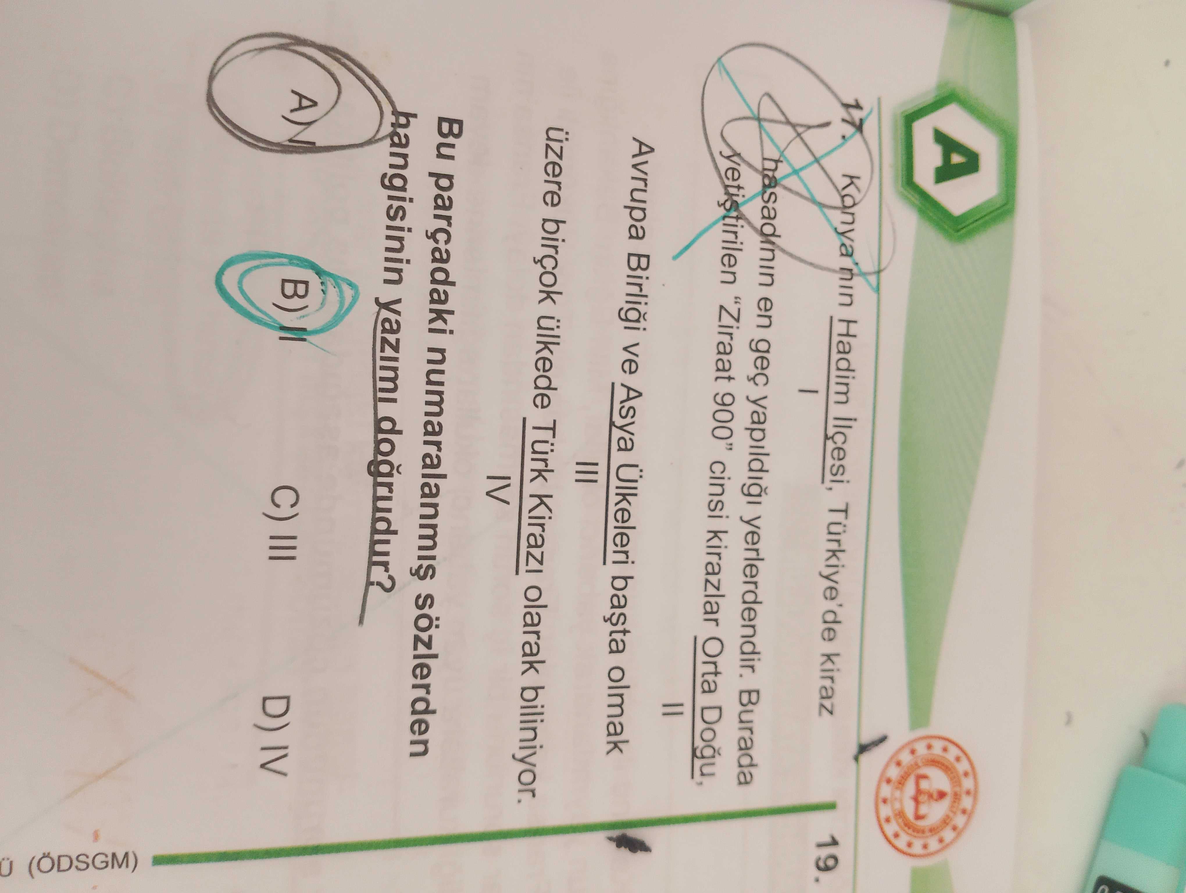 Konya'nın Hadim ilçesi, Türkiye'de kiraz I hasadının en geç yapıldığı yerlerdendir. Burada